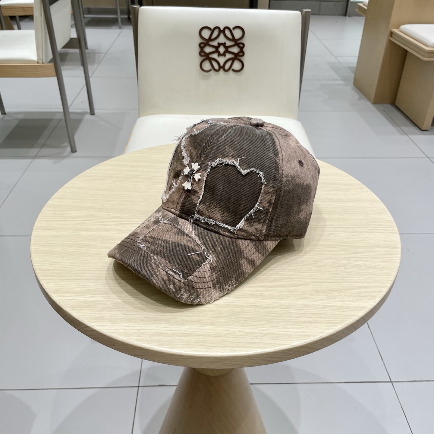  克罗心💓早春复古做旧破洞帽子磨损设计百搭棒球帽鸭舌帽