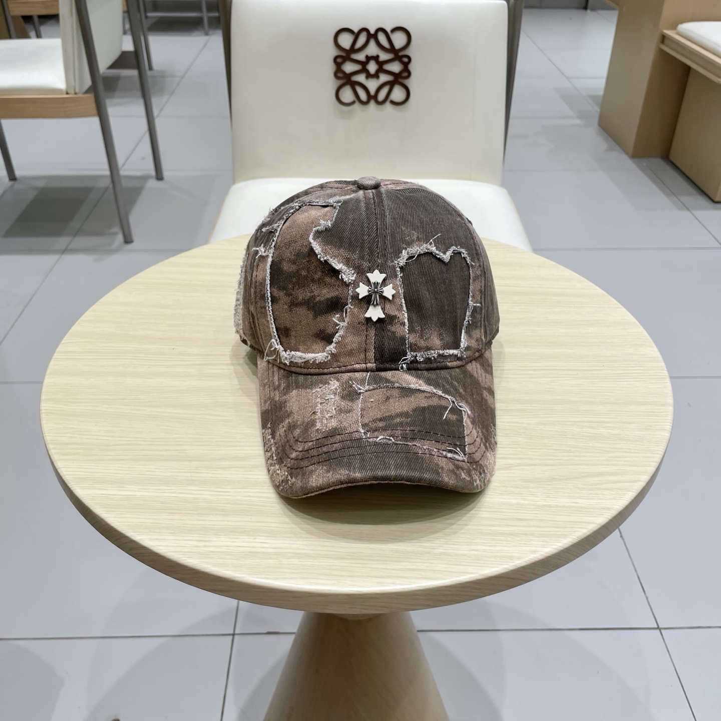  克罗心💓早春复古做旧破洞帽子磨损设计百搭棒球帽鸭舌帽