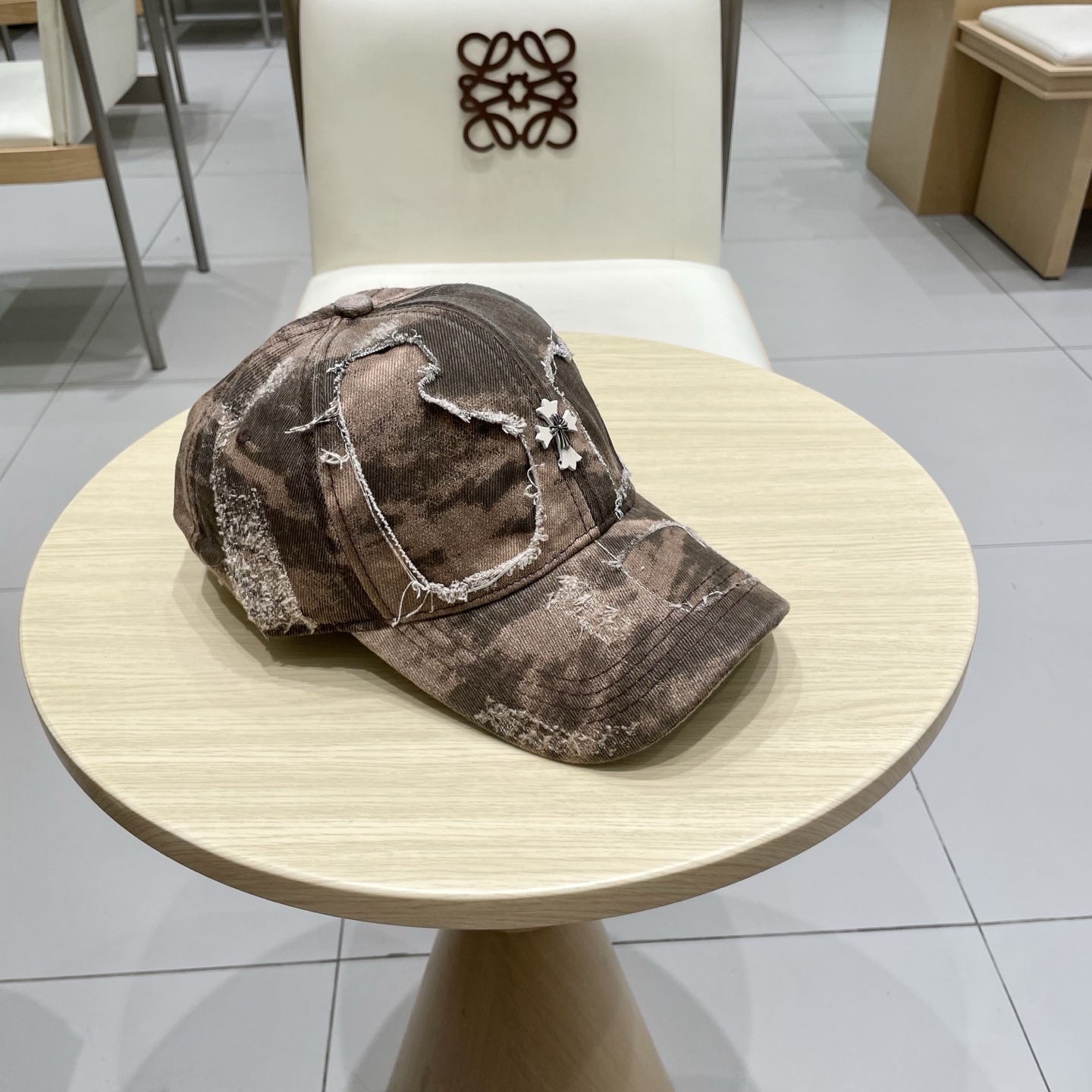  克罗心💓早春复古做旧破洞帽子磨损设计百搭棒球帽鸭舌帽