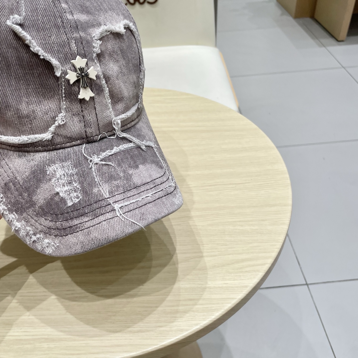  克罗心💓早春复古做旧破洞帽子磨损设计百搭棒球帽鸭舌帽