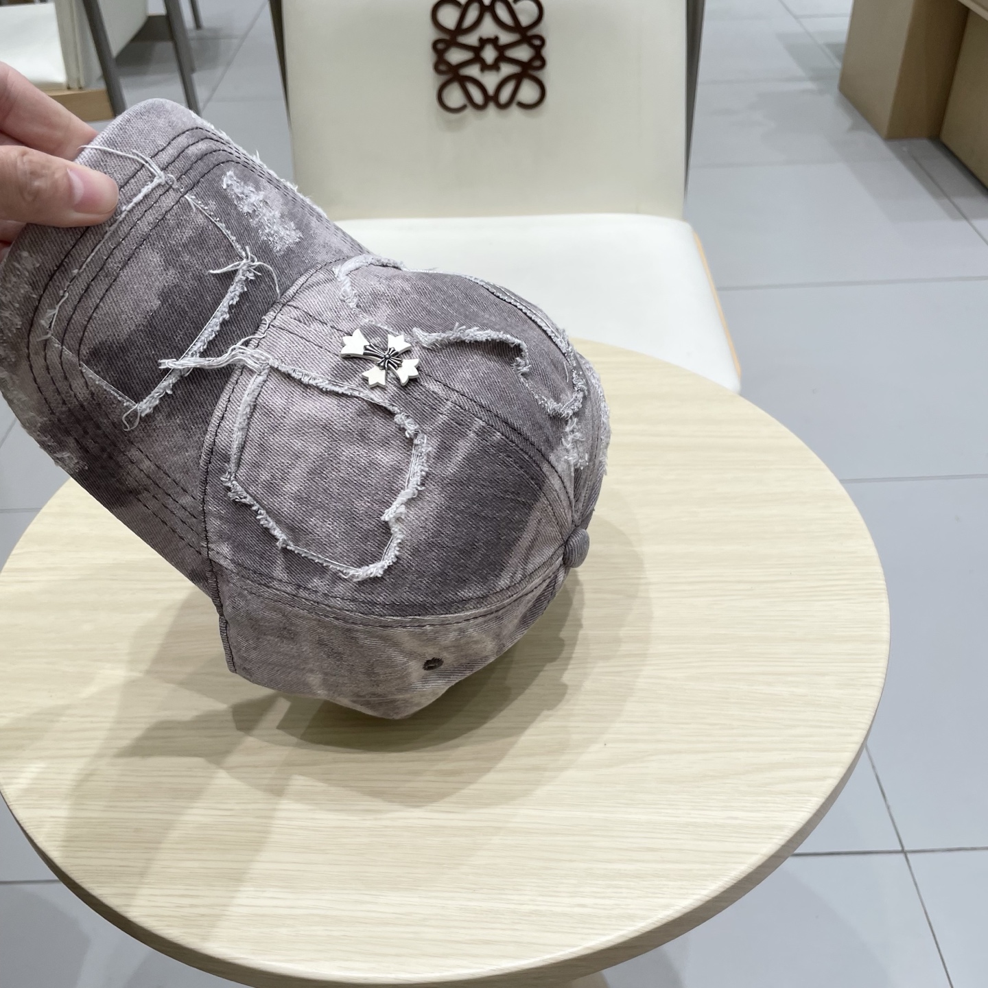  克罗心💓早春复古做旧破洞帽子磨损设计百搭棒球帽鸭舌帽