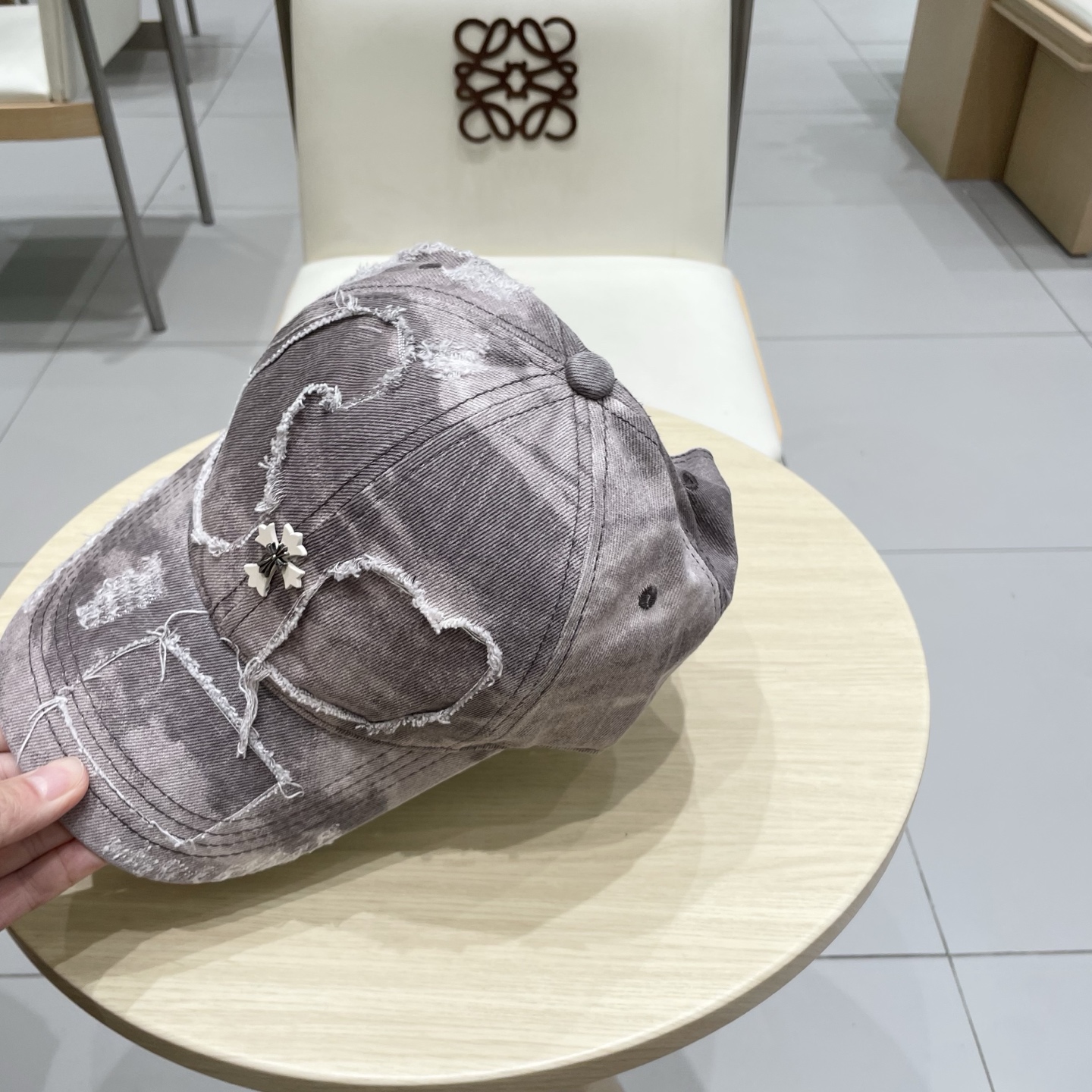  克罗心💓早春复古做旧破洞帽子磨损设计百搭棒球帽鸭舌帽