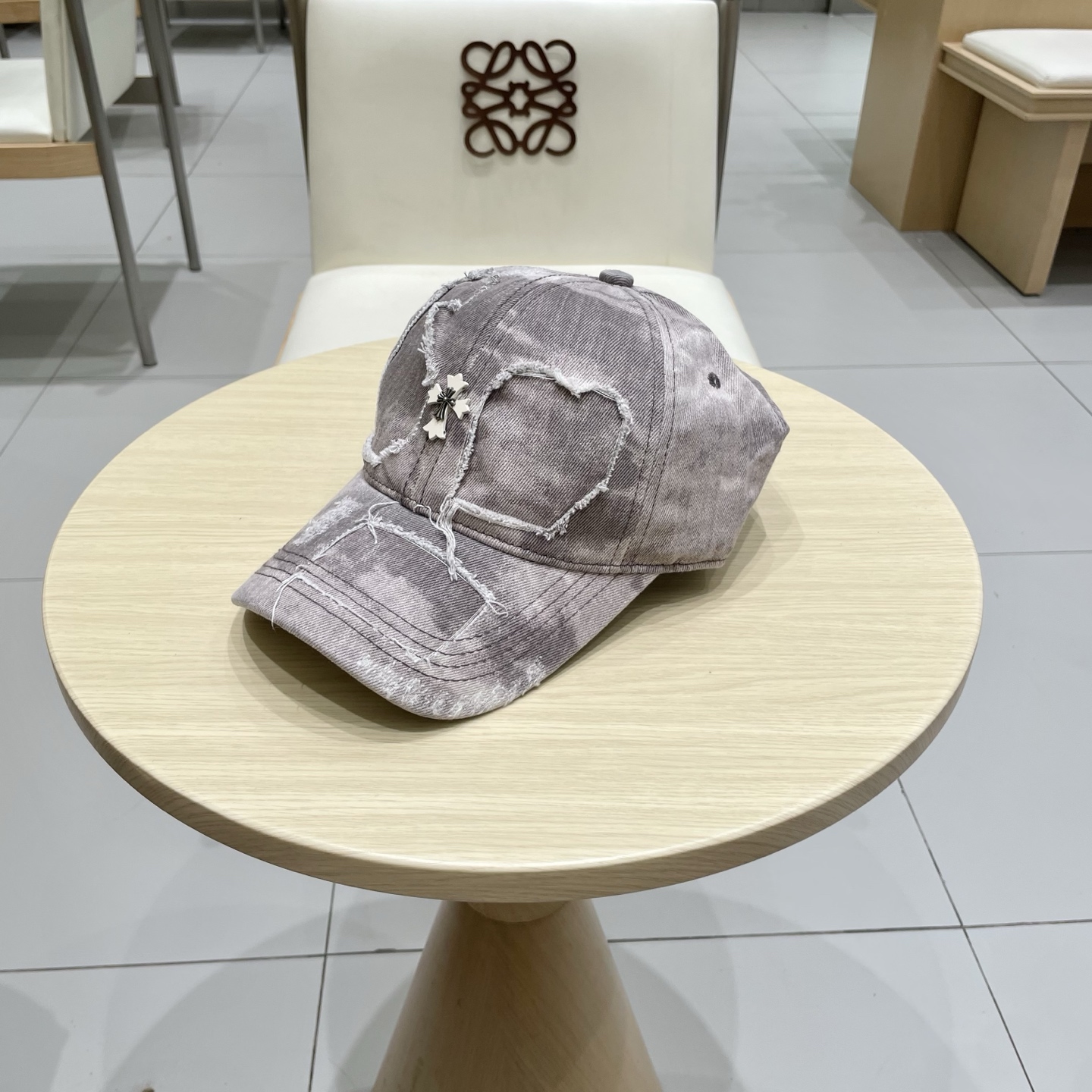  克罗心💓早春复古做旧破洞帽子磨损设计百搭棒球帽鸭舌帽