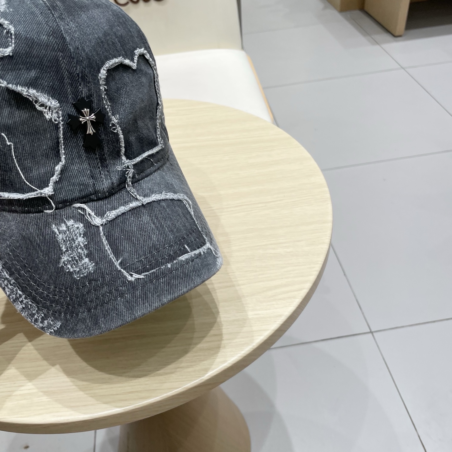  克罗心💓早春复古做旧破洞帽子磨损设计百搭棒球帽鸭舌帽