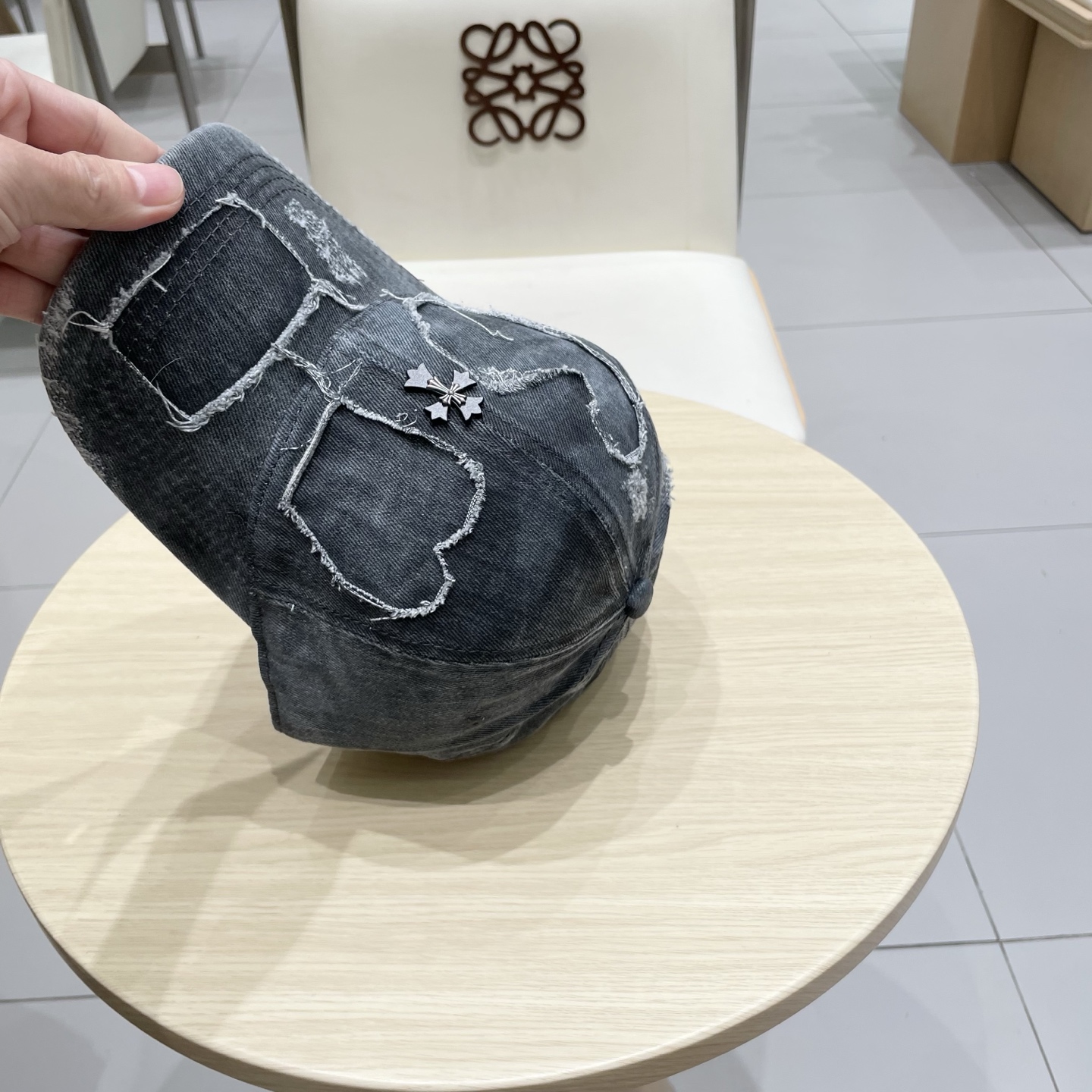  克罗心💓早春复古做旧破洞帽子磨损设计百搭棒球帽鸭舌帽