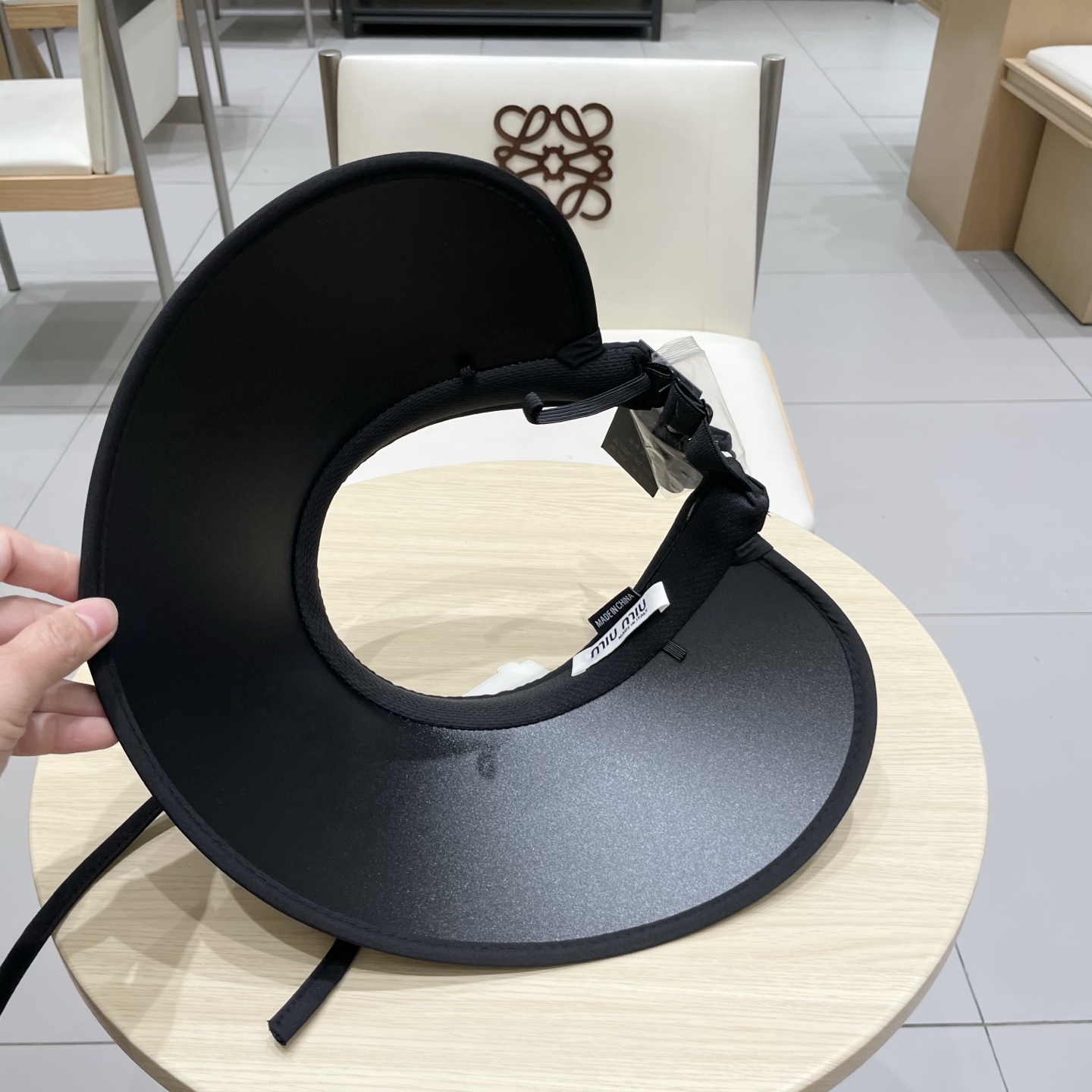  miumiu缪缪防晒帽女2025新款蝴蝶结大檐夏季户外可折叠防紫外线空顶遮阳帽潮