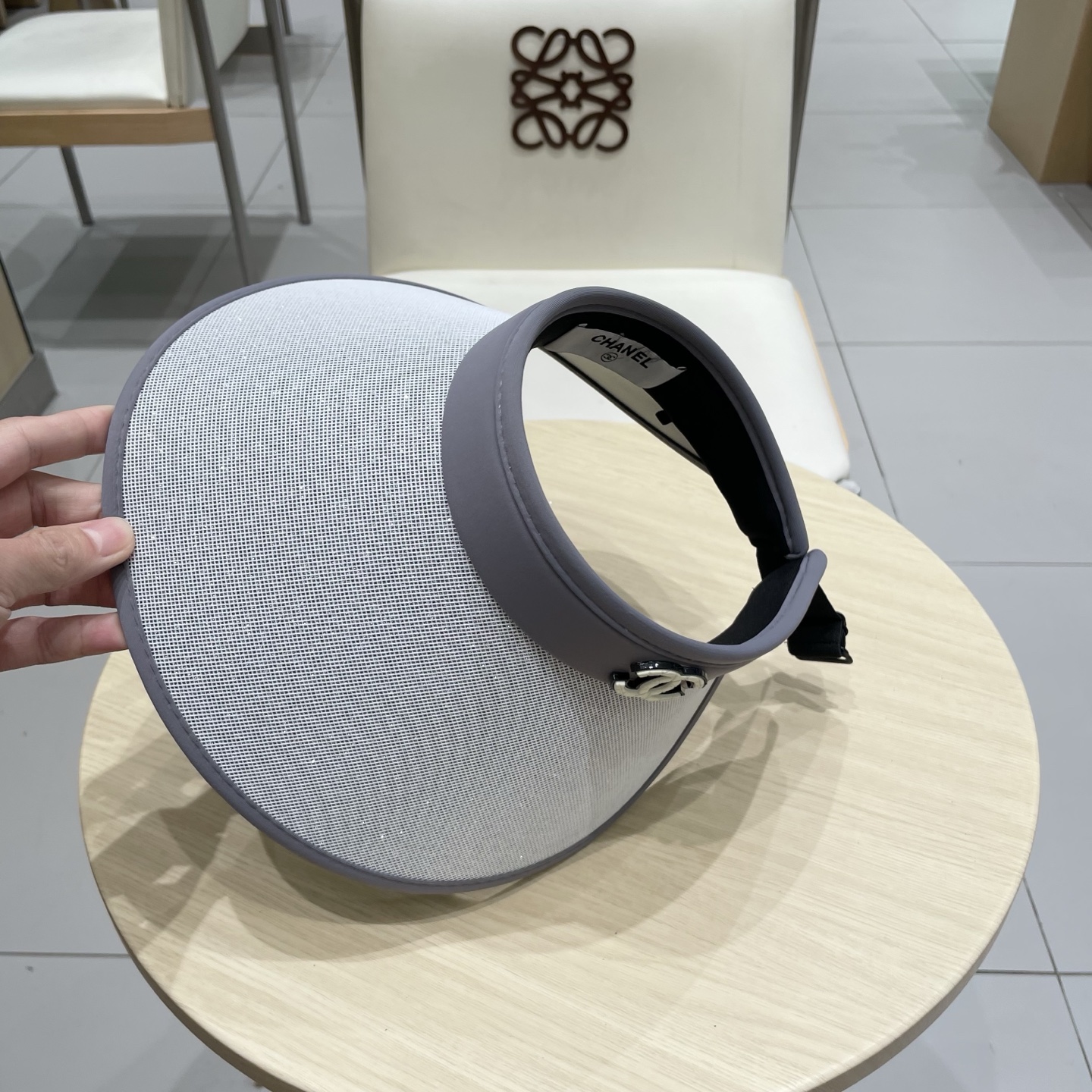  Chanel香奈儿蝴蝶结遮阳帽，空顶草帽，可调节