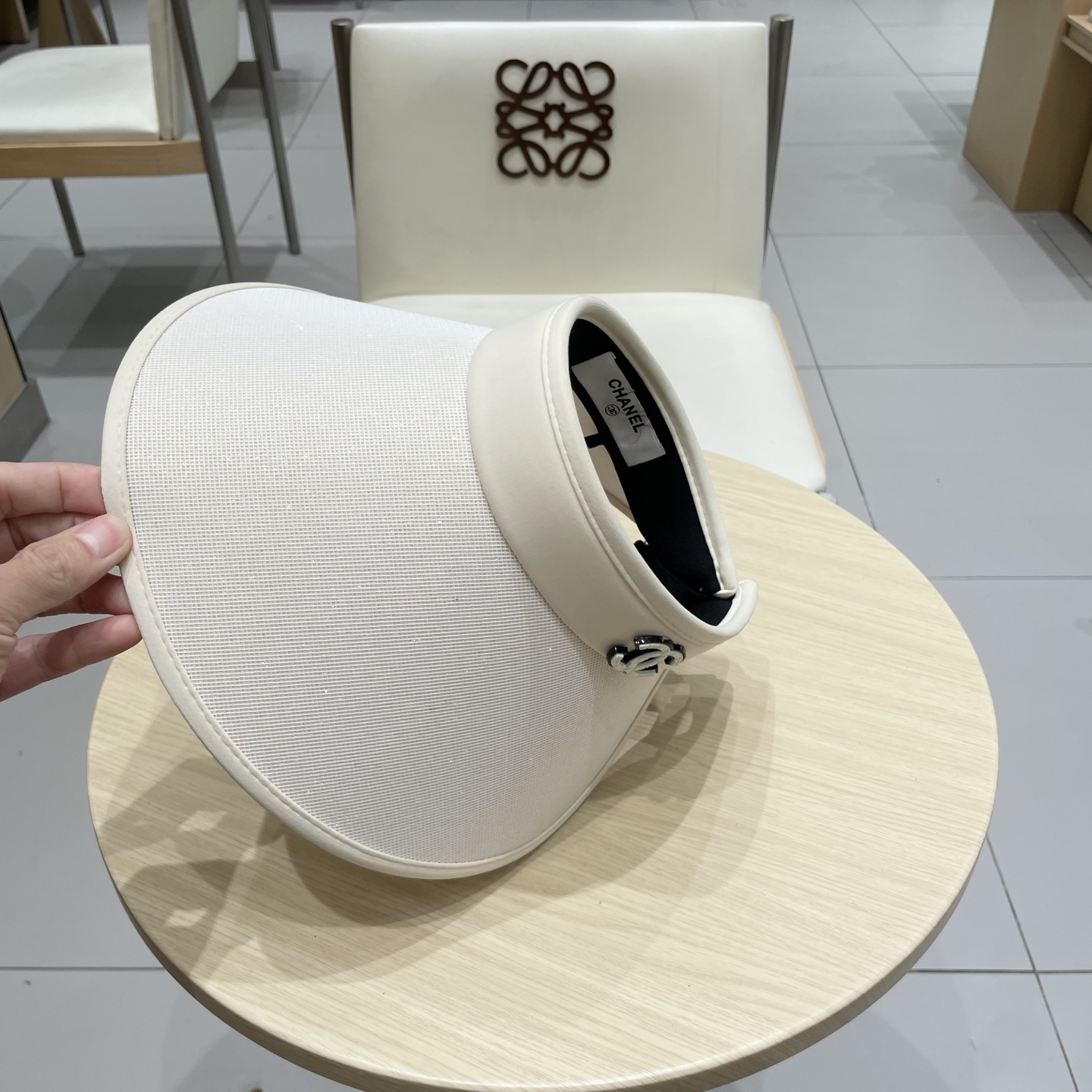  Chanel香奈儿蝴蝶结遮阳帽，空顶草帽，可调节