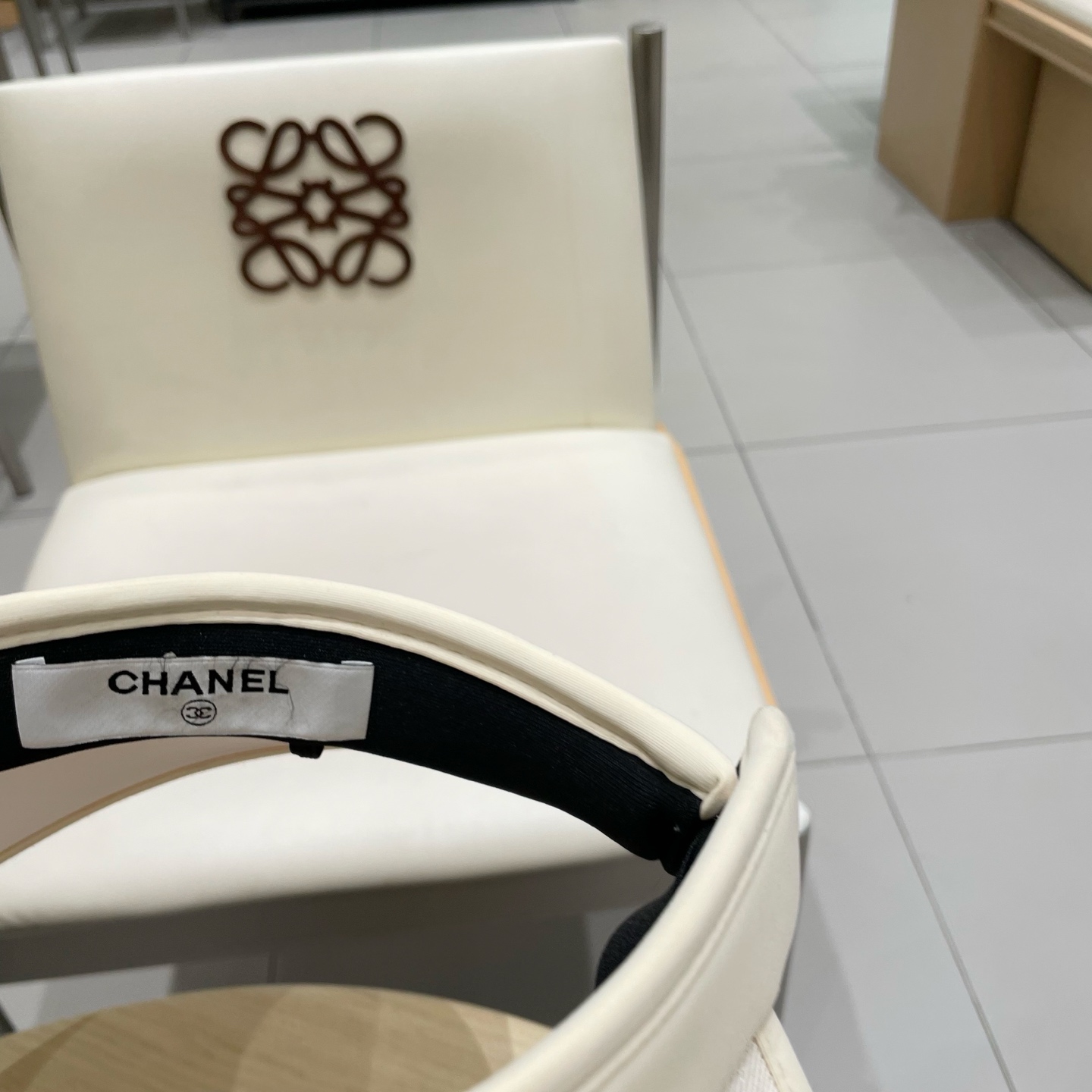  Chanel香奈儿蝴蝶结遮阳帽，空顶草帽，可调节