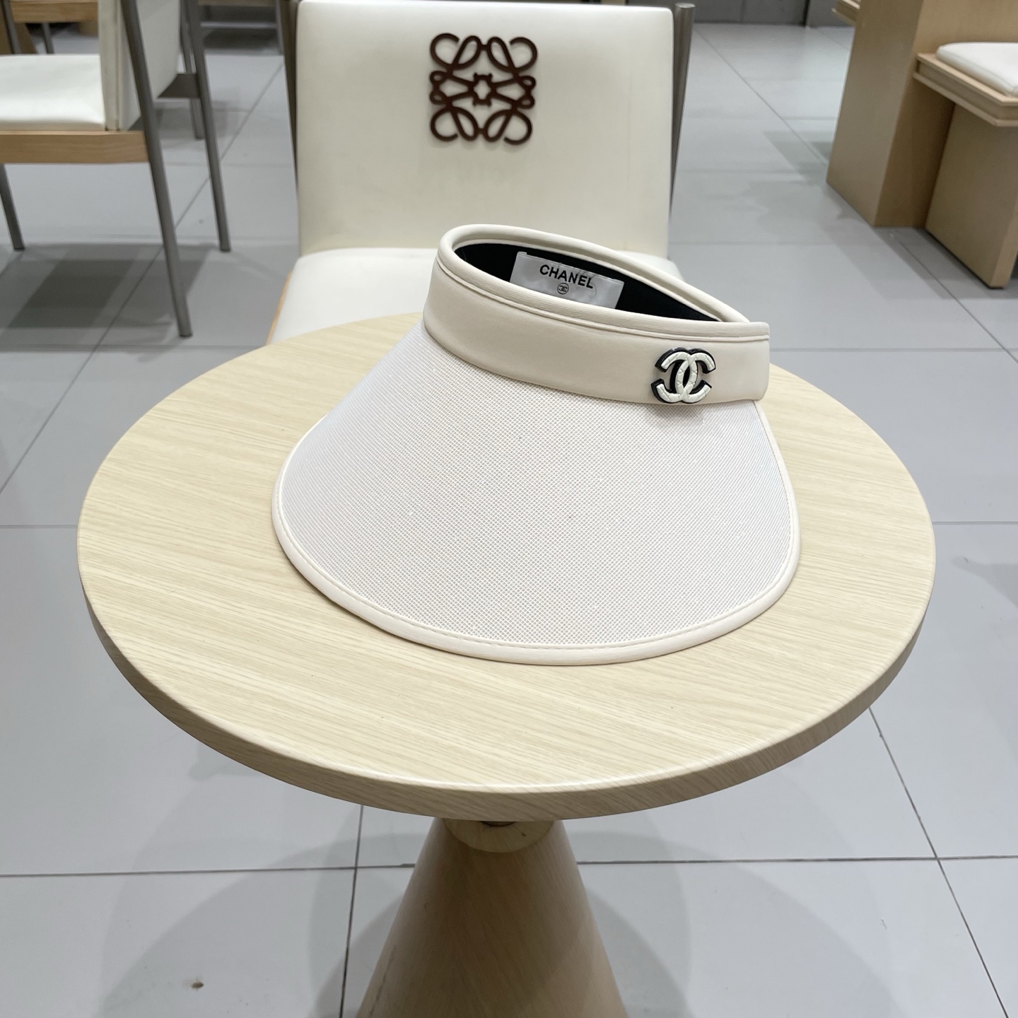  Chanel香奈儿蝴蝶结遮阳帽，空顶草帽，可调节