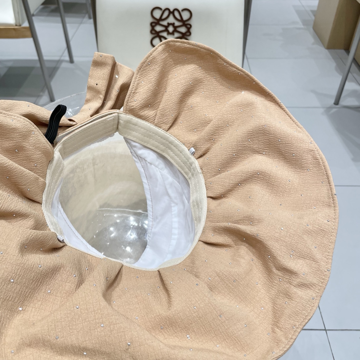  Prada普拉达帽子女夏季防晒春秋法式烫钻可调节百搭显脸小遮阳帽太阳帽空顶帽