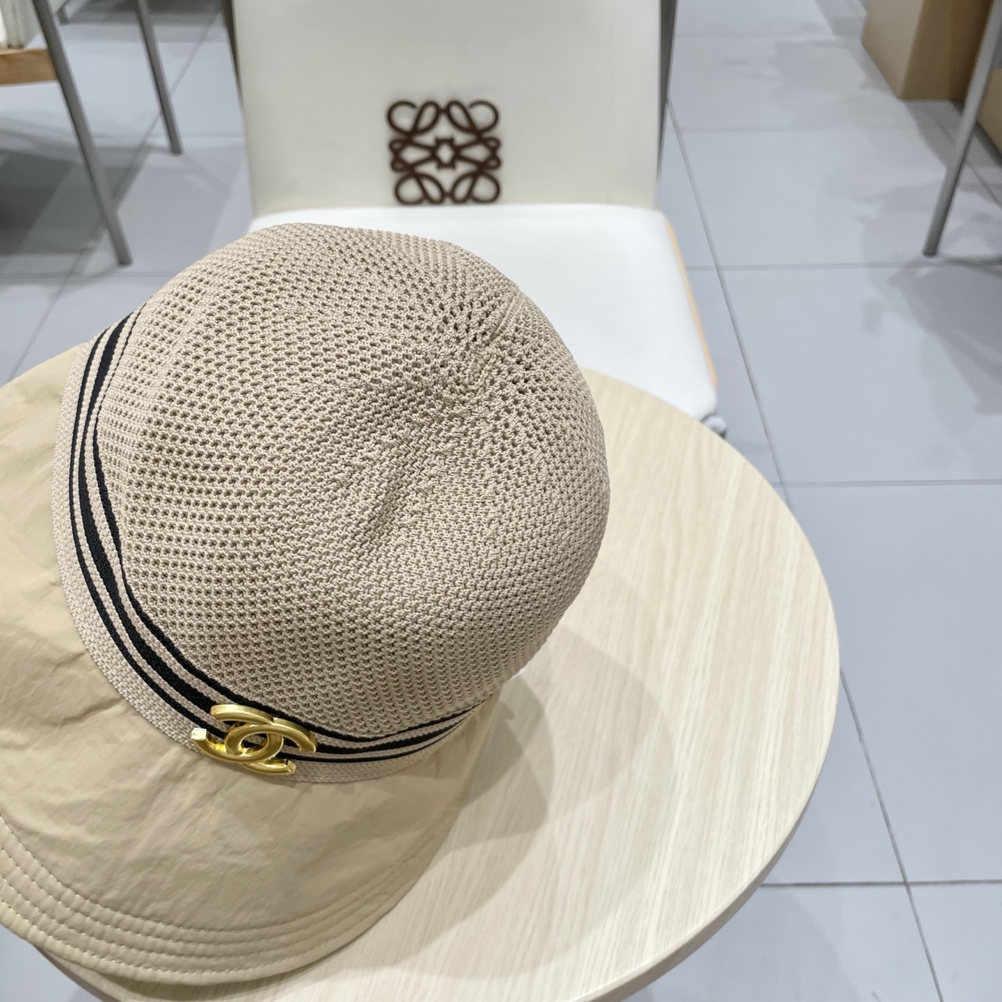 chanel香奈儿夏季户外大帽檐太阳帽2025新款镂空透气防晒帽子时尚遮阳渔夫帽女