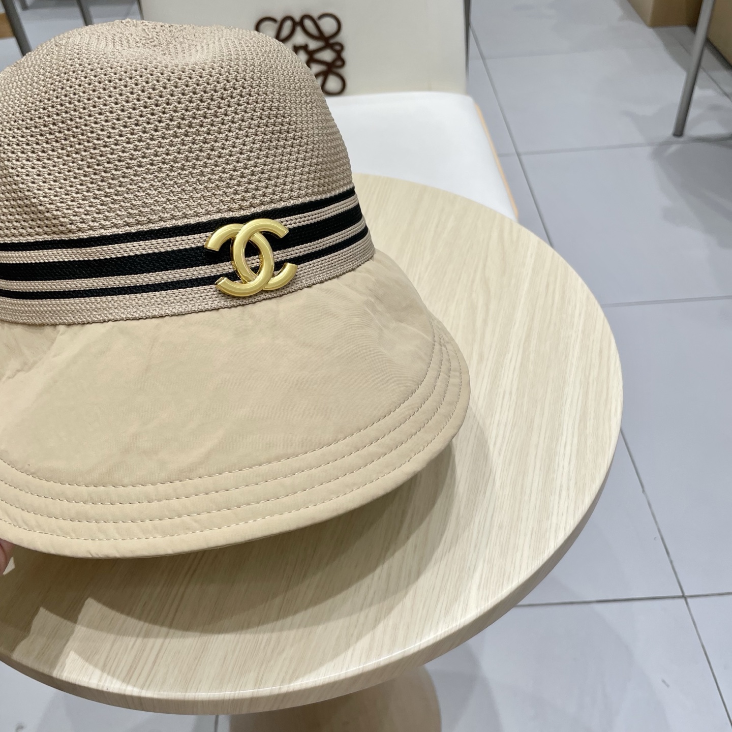 chanel香奈儿夏季户外大帽檐太阳帽2025新款镂空透气防晒帽子时尚遮阳渔夫帽女