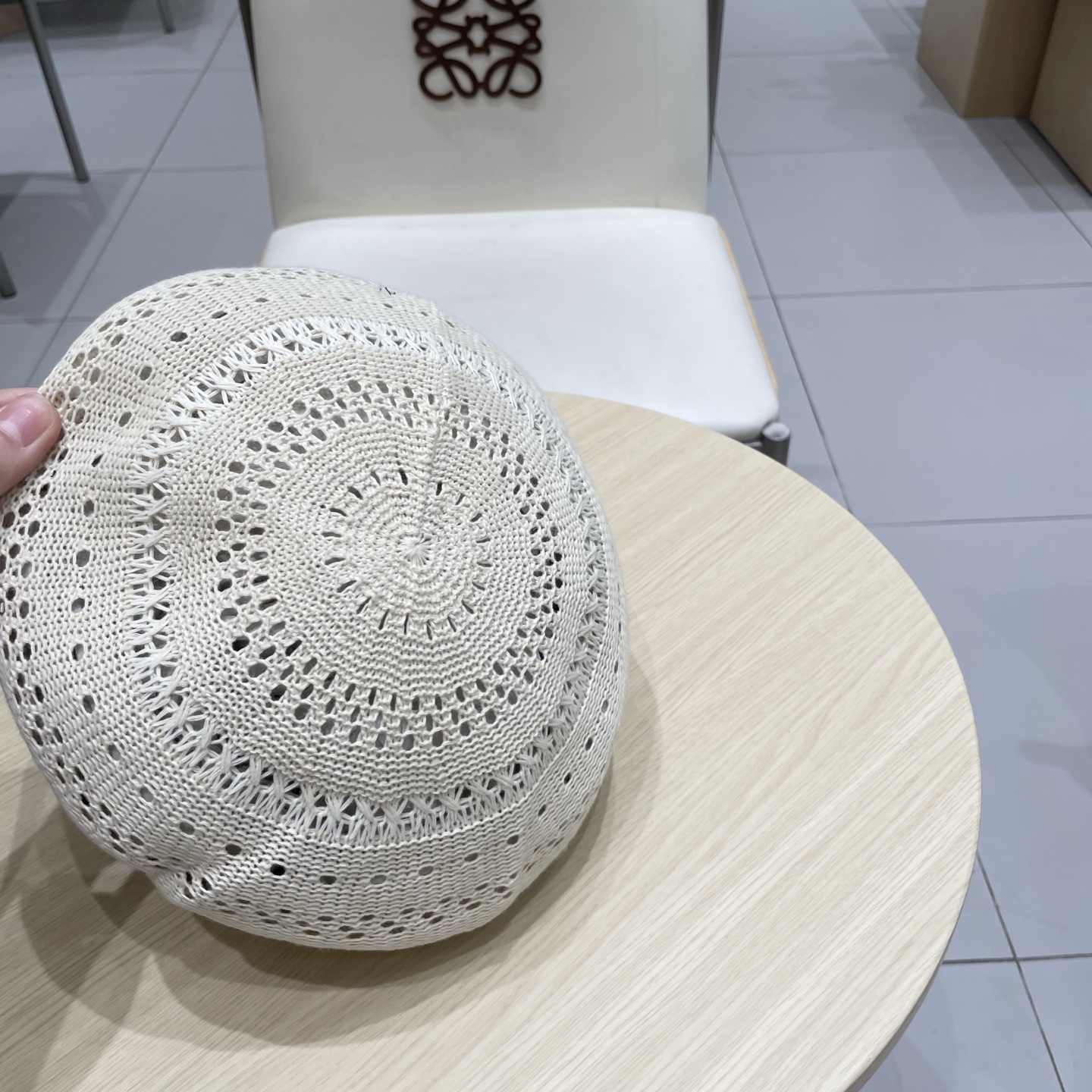  缪缪miumiu镂空贝雷帽女2025春夏季薄款透气复古针织画家帽子显脸小