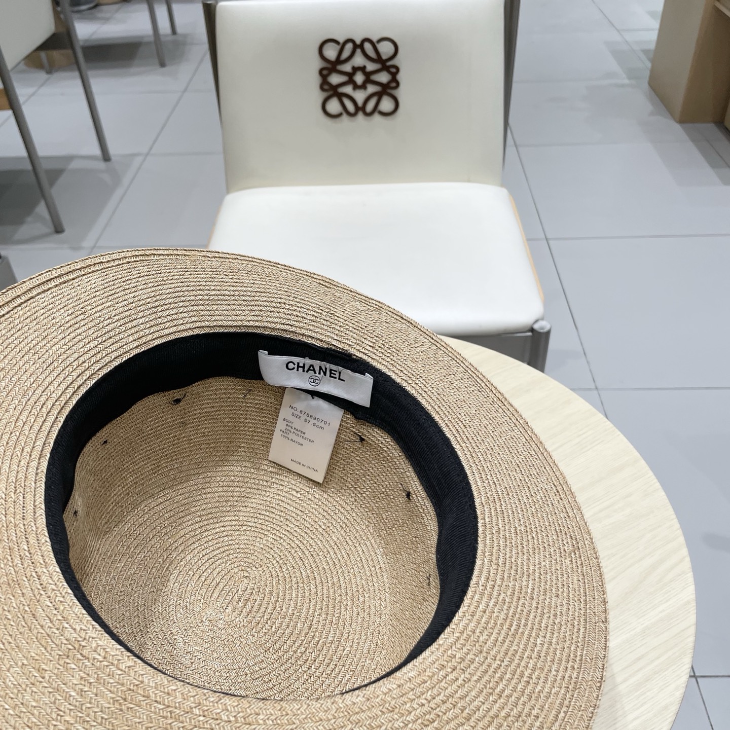  chanel香奈儿草帽女夏季新款蕾丝平檐遮阳帽UV防晒帽防紫外线帽子大头围显脸小