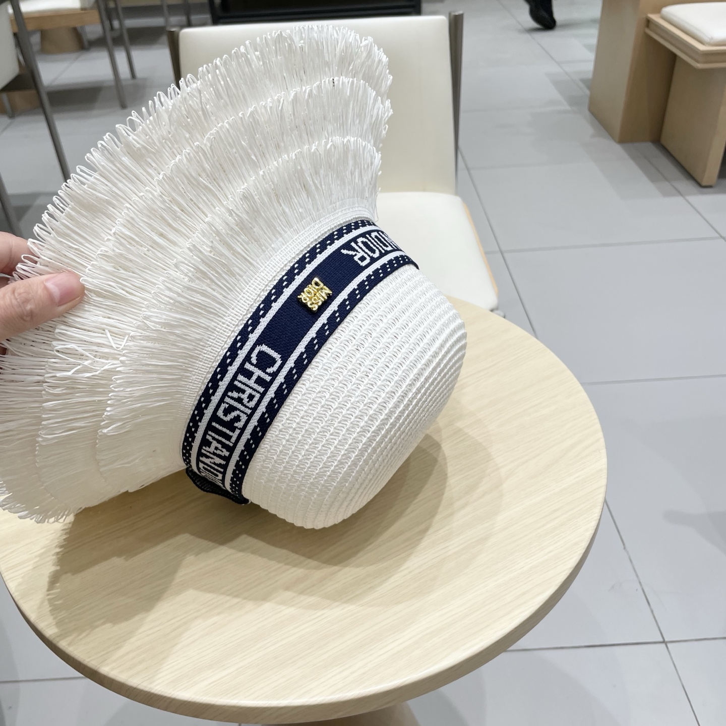  迪奥Dior 新款圆顶草帽，高级定制，名媛风，夏季防晒防紫外线，出行必备，百搭好看