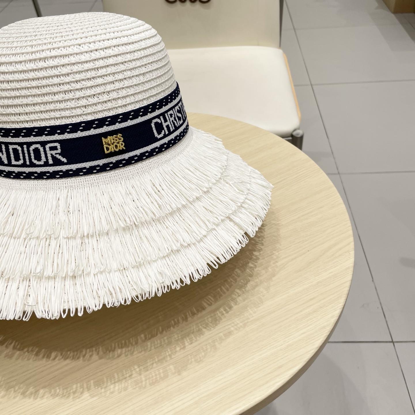  迪奥Dior 新款圆顶草帽，高级定制，名媛风，夏季防晒防紫外线，出行必备，百搭好看