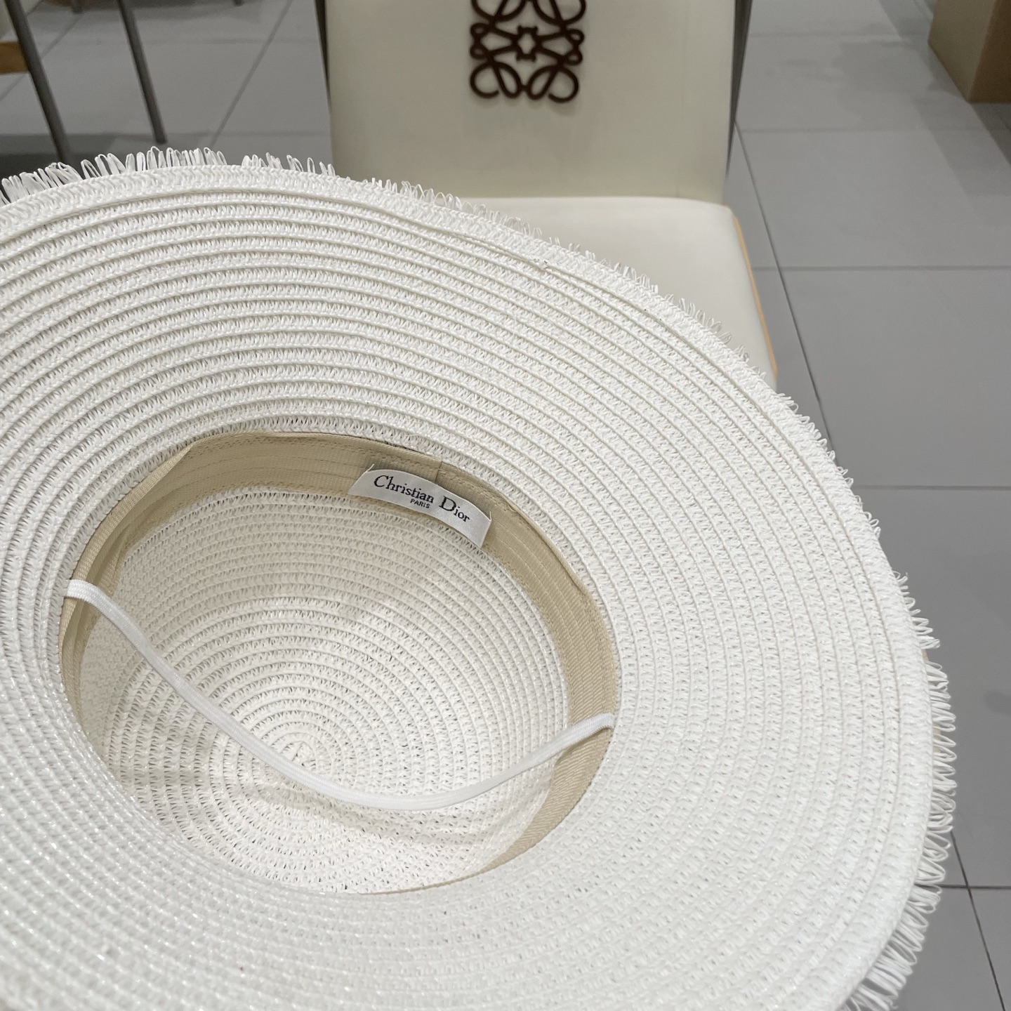  迪奥Dior 新款圆顶草帽，高级定制，名媛风，夏季防晒防紫外线，出行必备，百搭好看