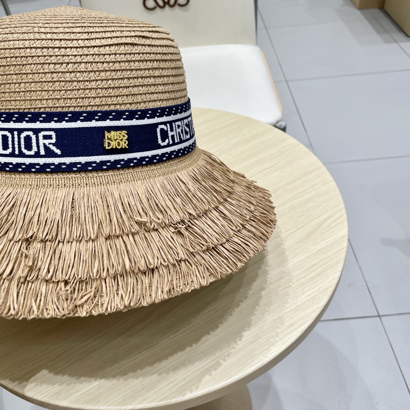  迪奥Dior 新款圆顶草帽，高级定制，名媛风，夏季防晒防紫外线，出行必备，百搭好看