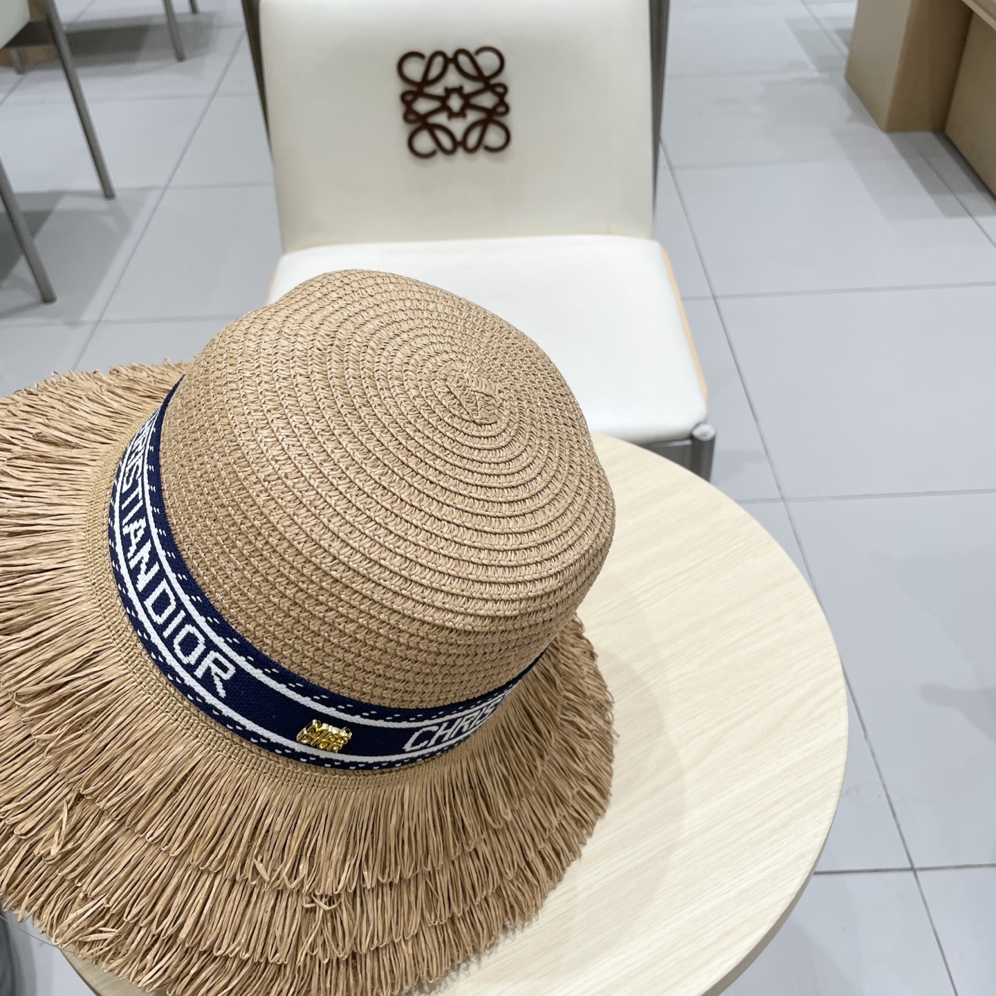  迪奥Dior 新款圆顶草帽，高级定制，名媛风，夏季防晒防紫外线，出行必备，百搭好看
