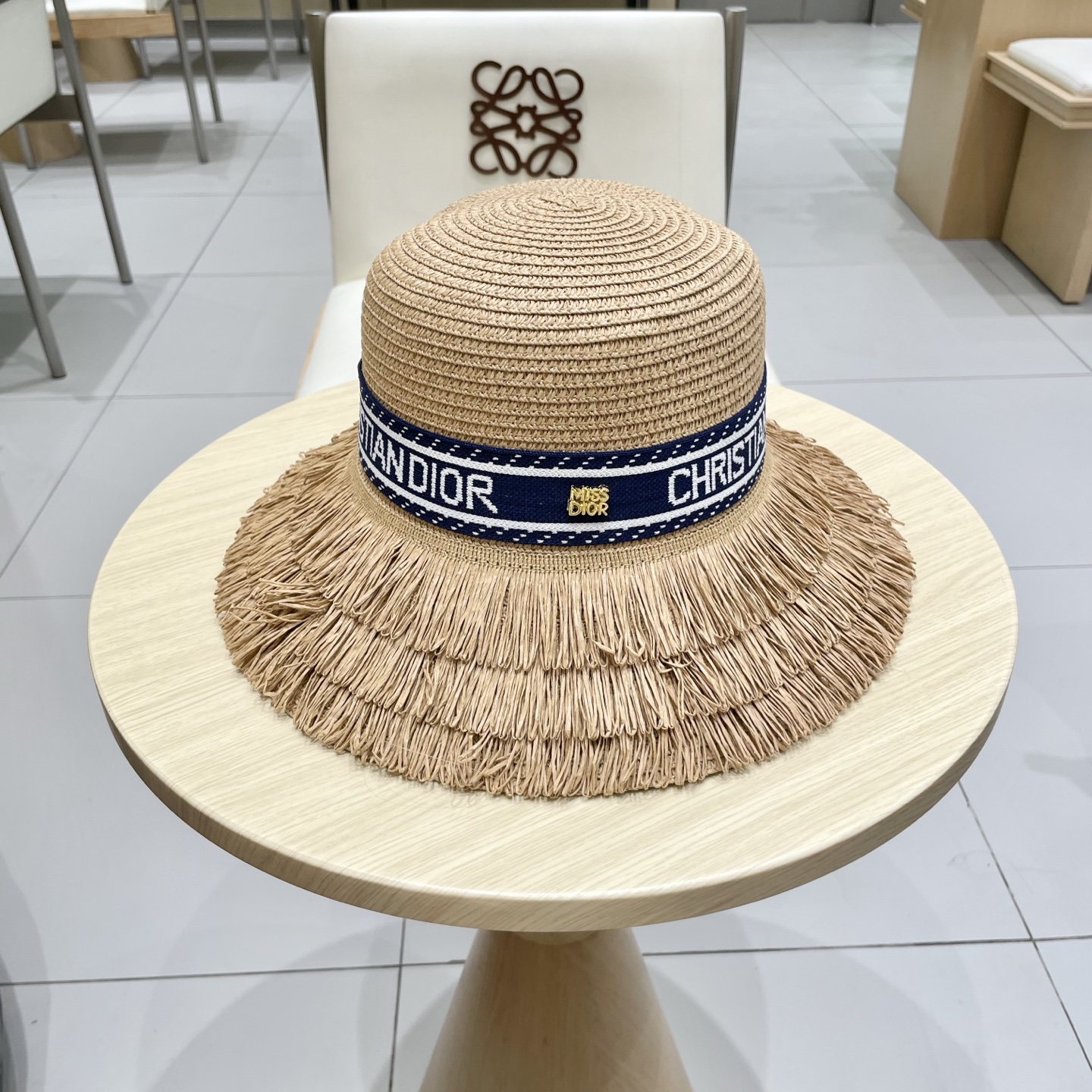  迪奥Dior 新款圆顶草帽，高级定制，名媛风，夏季防晒防紫外线，出行必备，百搭好看