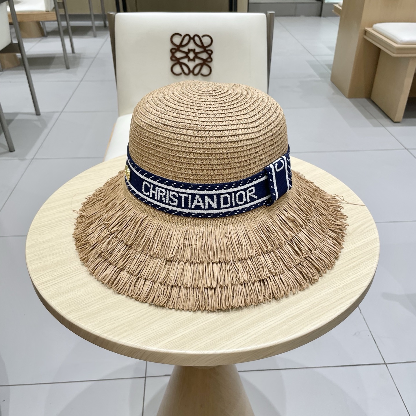  迪奥Dior 新款圆顶草帽，高级定制，名媛风，夏季防晒防紫外线，出行必备，百搭好看