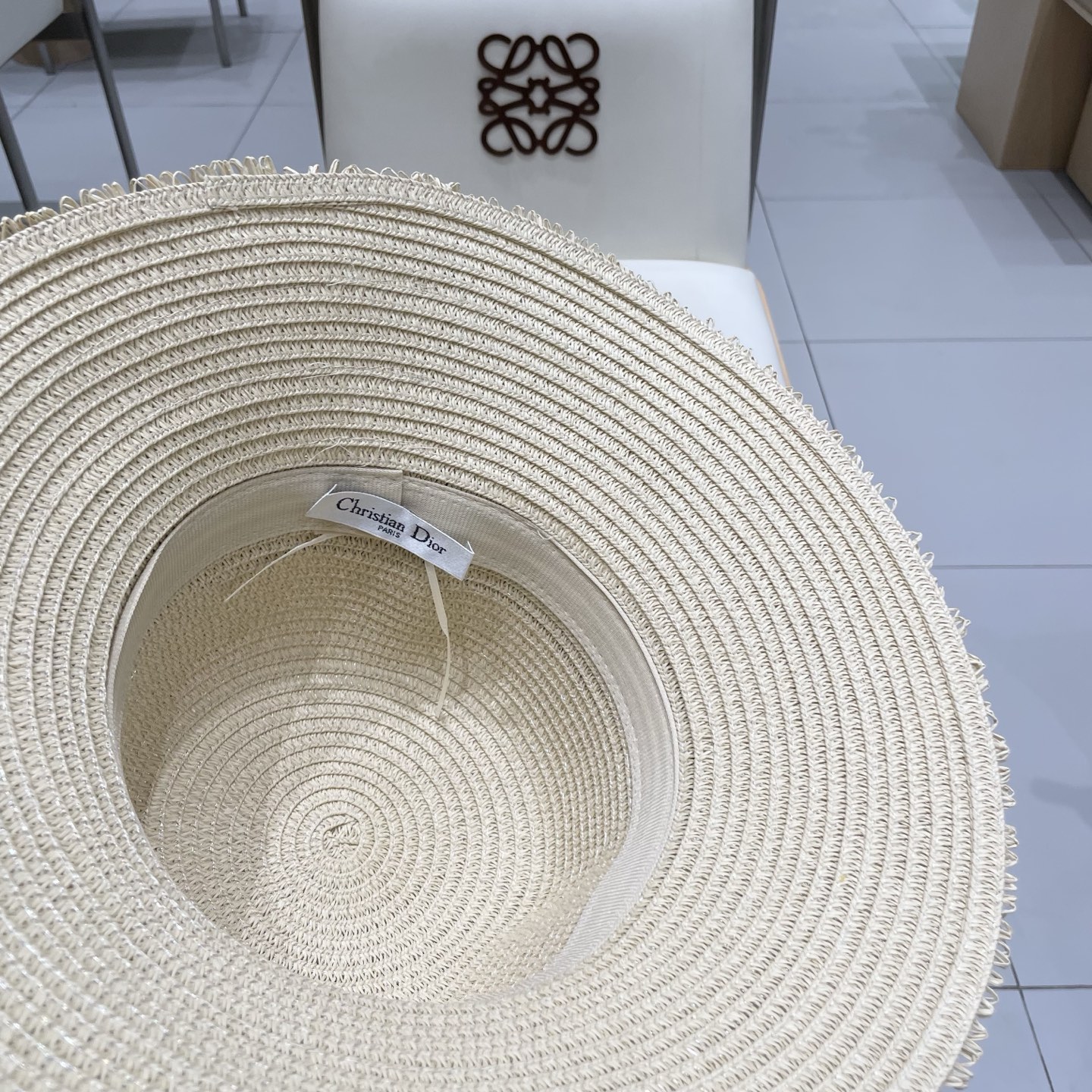  迪奥Dior 新款圆顶草帽，高级定制，名媛风，夏季防晒防紫外线，出行必备，百搭好看