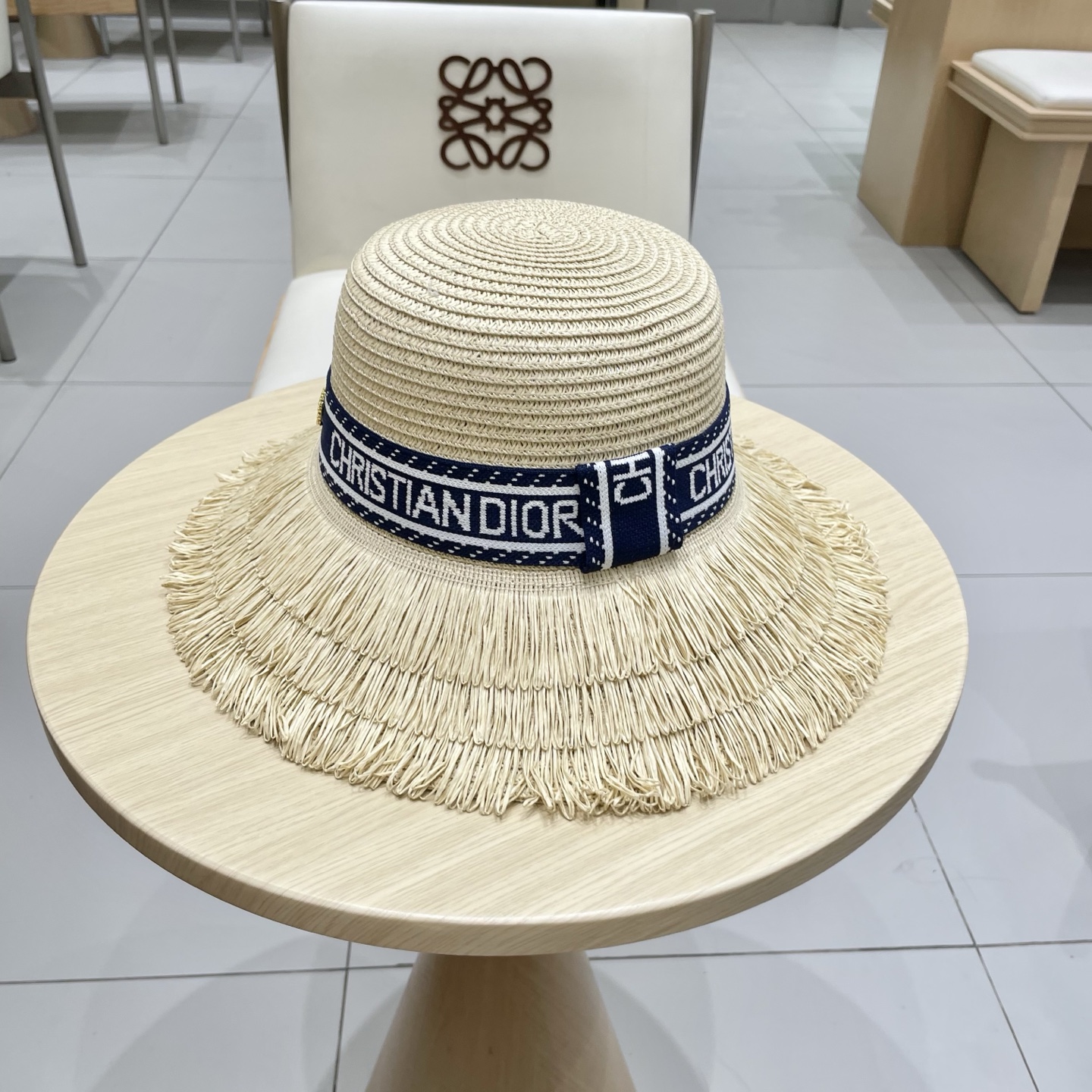  迪奥Dior 新款圆顶草帽，高级定制，名媛风，夏季防晒防紫外线，出行必备，百搭好看