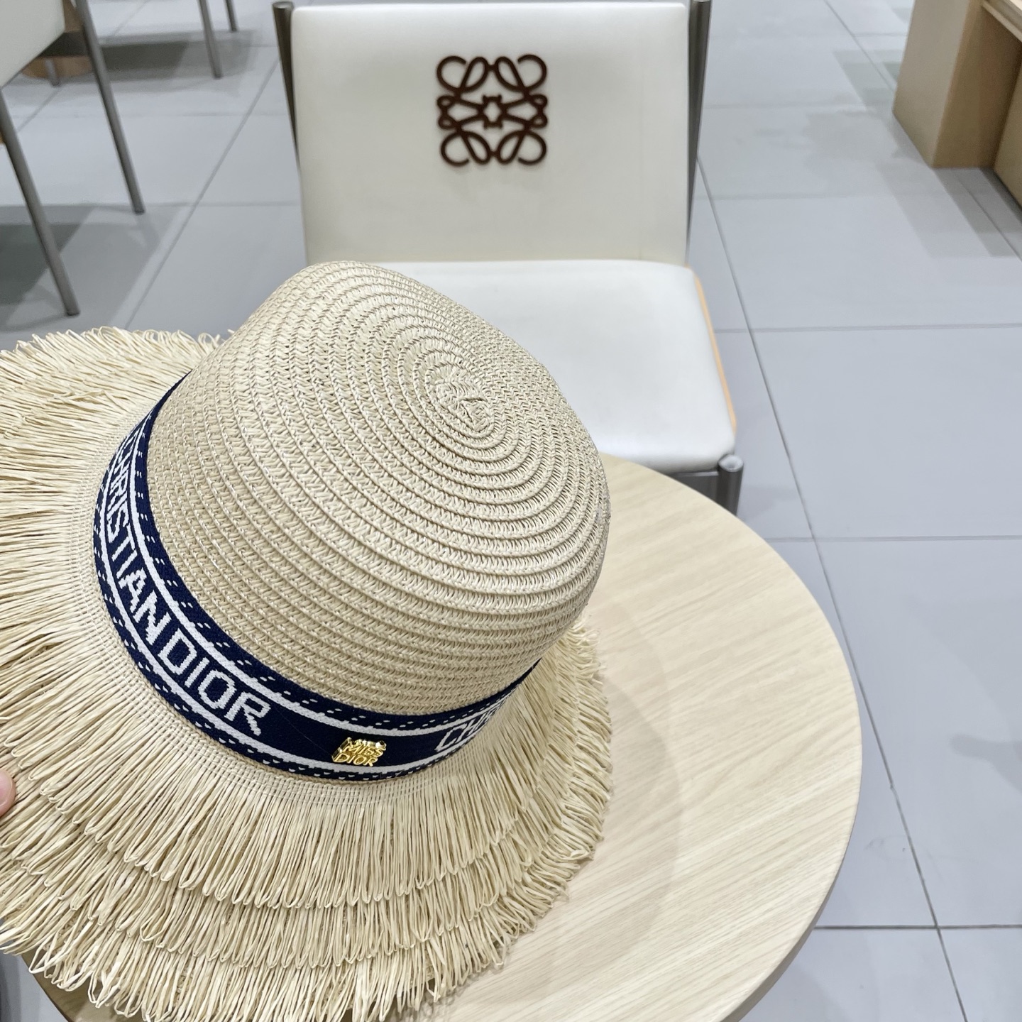  迪奥Dior 新款圆顶草帽，高级定制，名媛风，夏季防晒防紫外线，出行必备，百搭好看