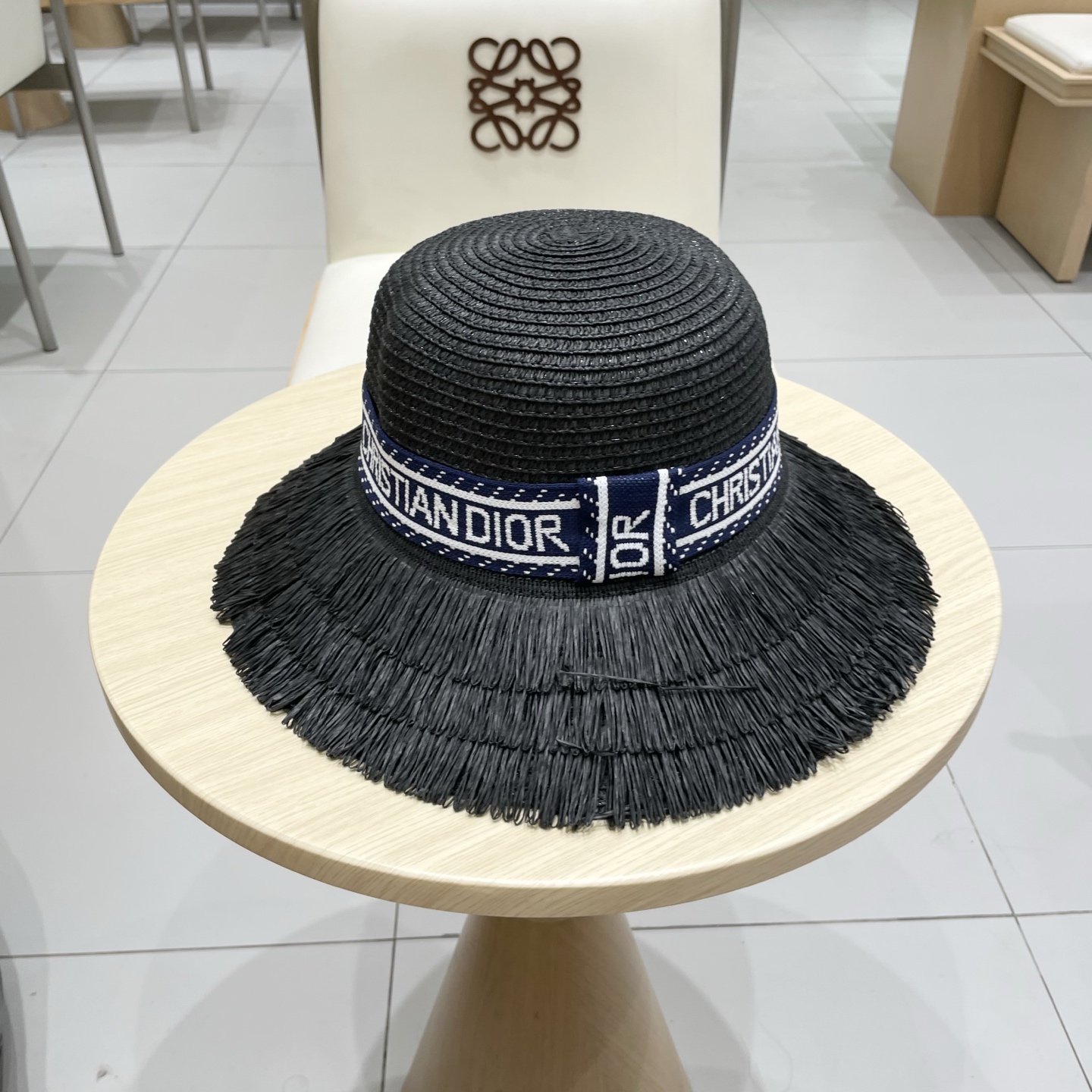  迪奥Dior 新款圆顶草帽，高级定制，名媛风，夏季防晒防紫外线，出行必备，百搭好看