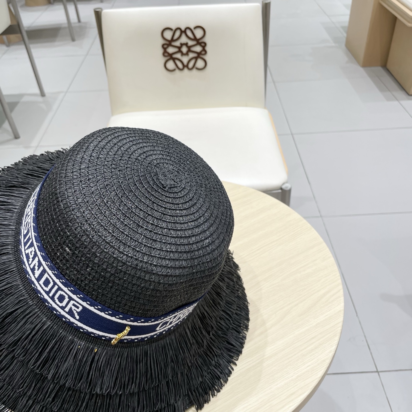  迪奥Dior 新款圆顶草帽，高级定制，名媛风，夏季防晒防紫外线，出行必备，百搭好看