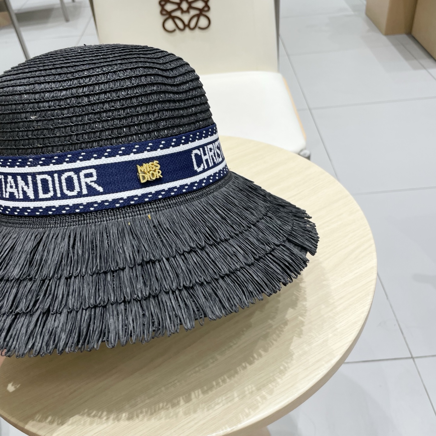  迪奥Dior 新款圆顶草帽，高级定制，名媛风，夏季防晒防紫外线，出行必备，百搭好看