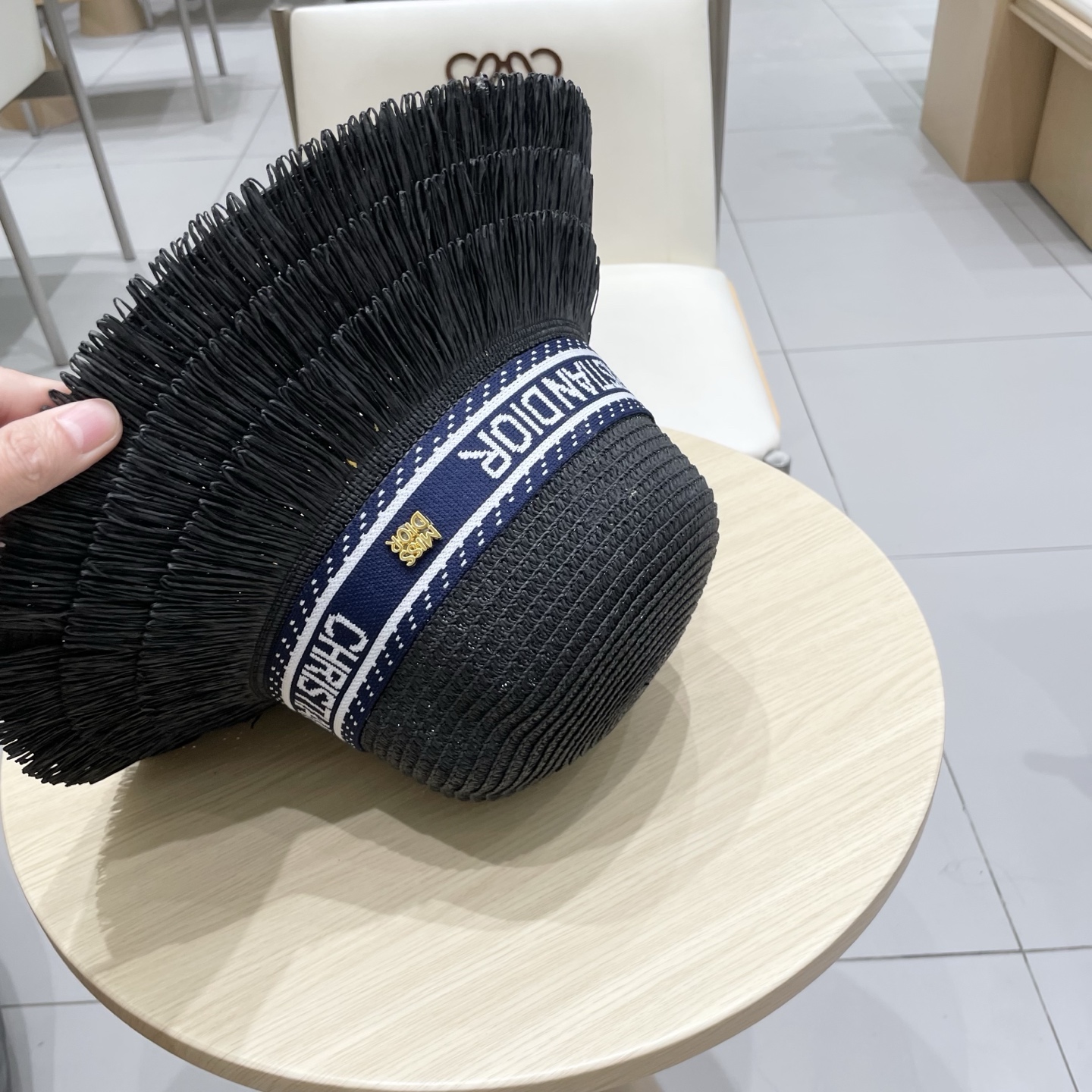  迪奥Dior 新款圆顶草帽，高级定制，名媛风，夏季防晒防紫外线，出行必备，百搭好看