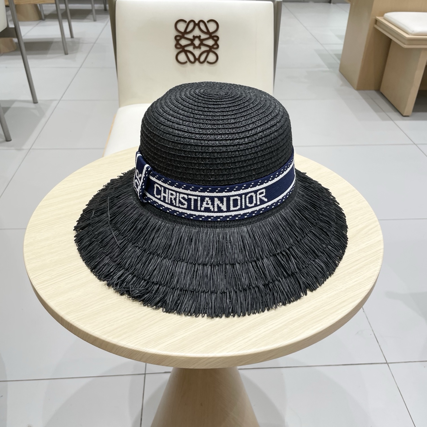  迪奥Dior 新款圆顶草帽，高级定制，名媛风，夏季防晒防紫外线，出行必备，百搭好看