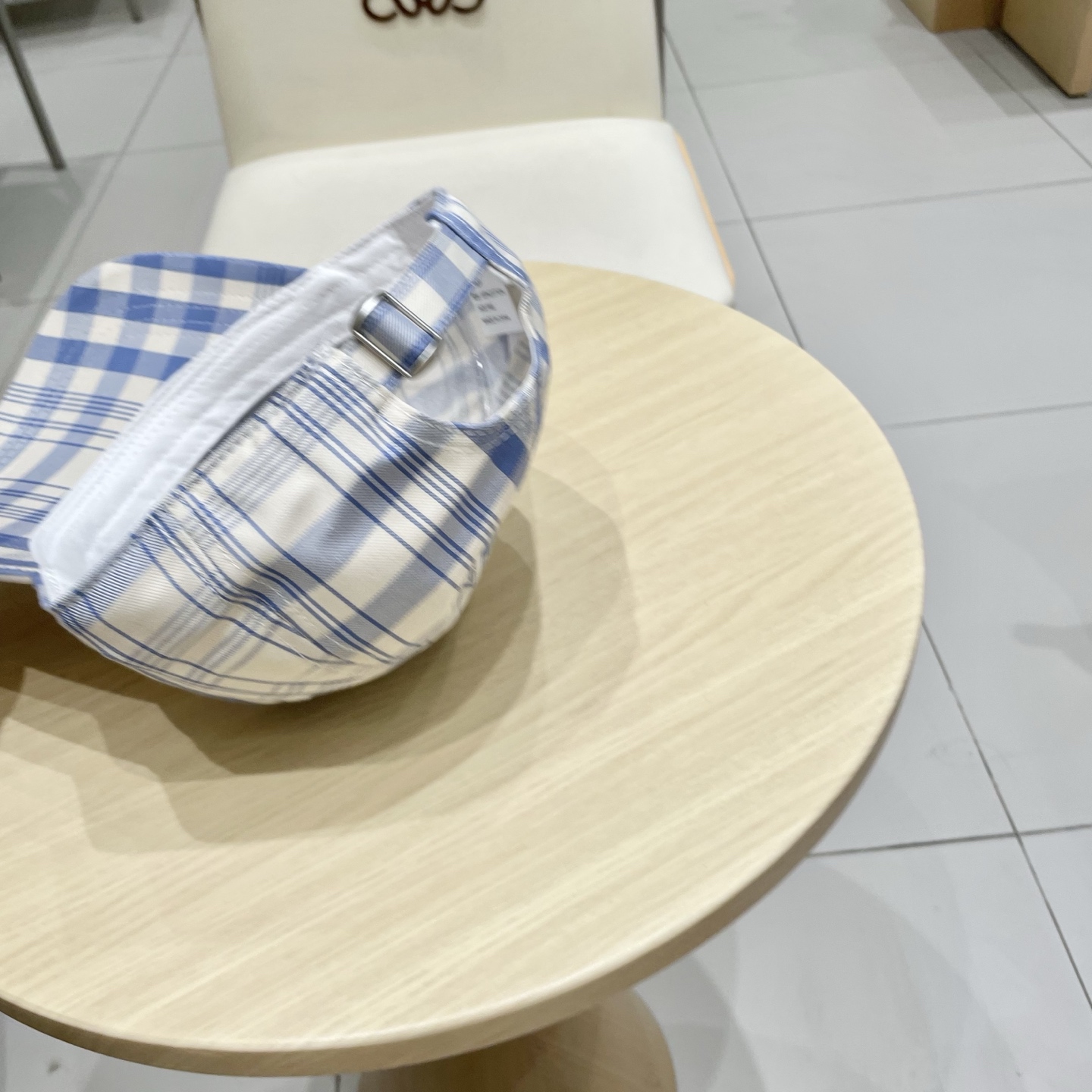 棒球帽 渔夫帽 缪缪miumiu小清新蓝色格子格纹渔夫帽春夏季韩版百搭显脸小遮阳新款棒球帽子