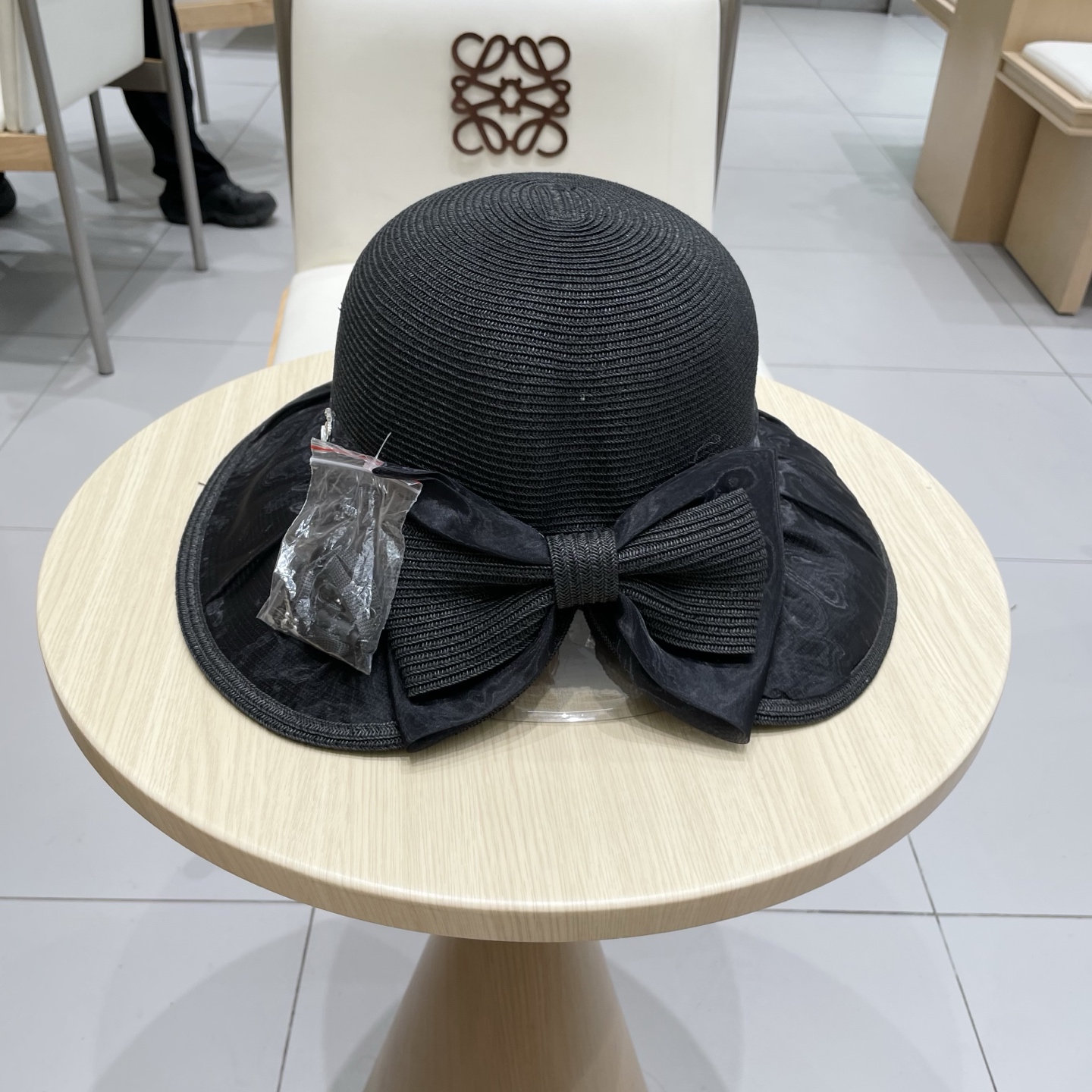 [Chanel Hats]Chanel Chanel 2025 new fashionable rhinestones bow straw hat wome