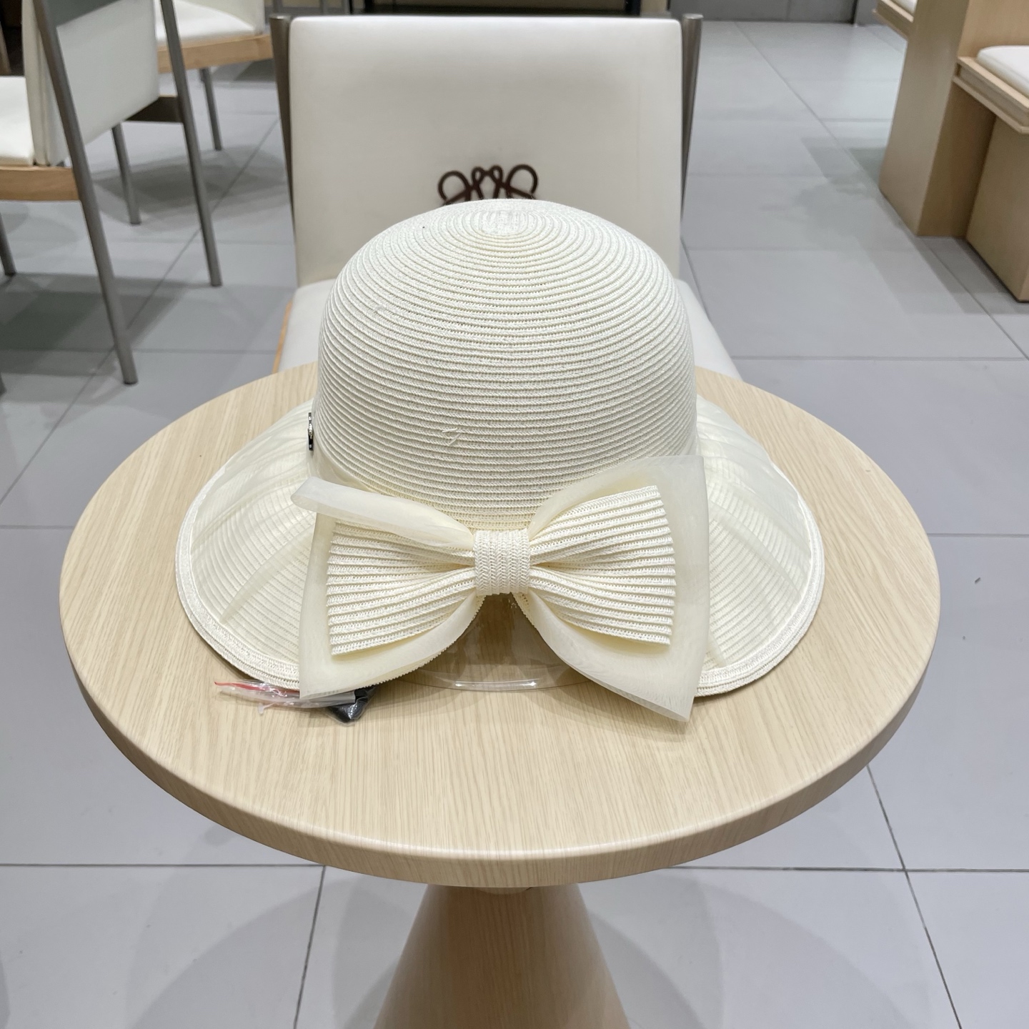 [Chanel Hats]Chanel Chanel 2025 new fashionable rhinestones bow straw hat wome