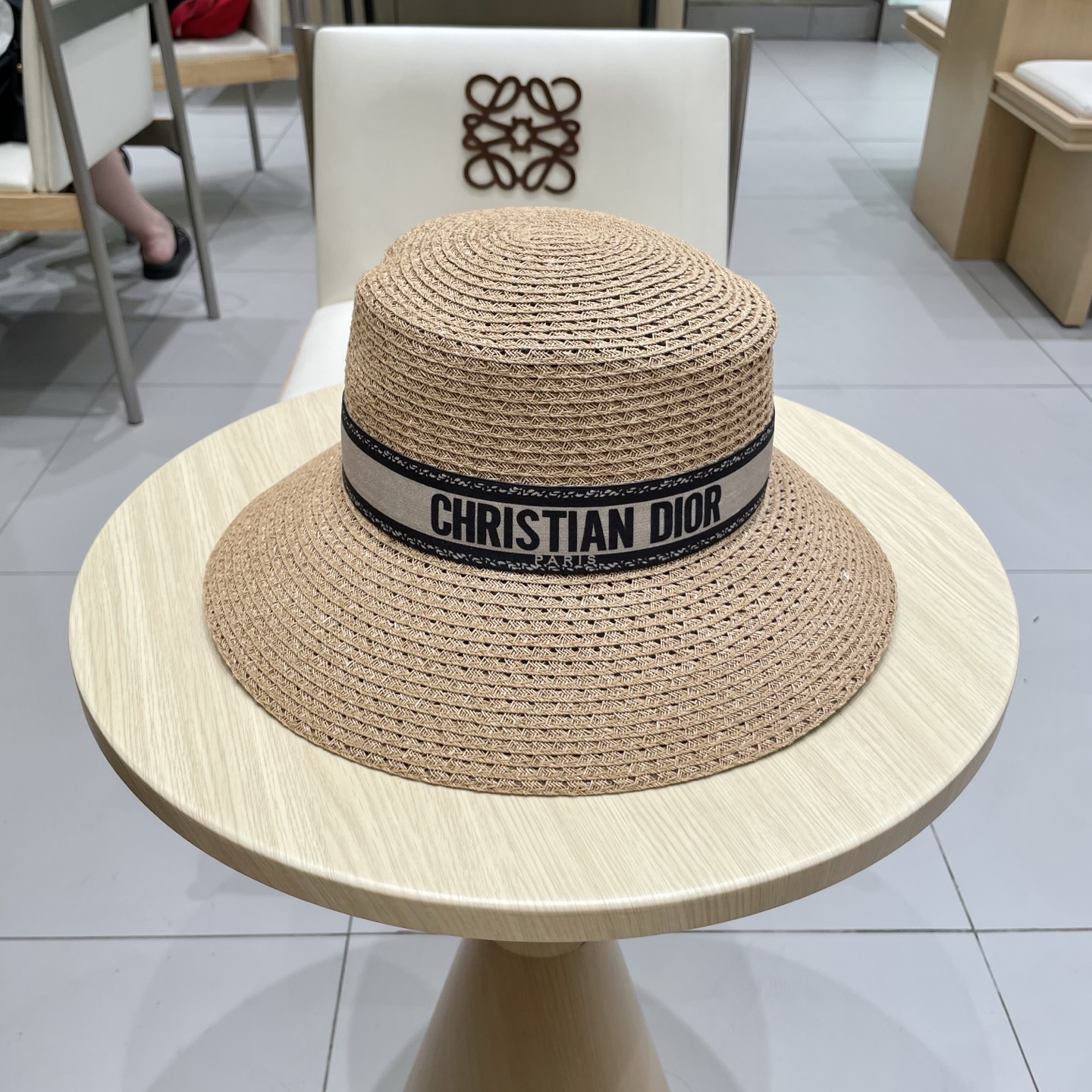  Dior迪奥草帽，镂空礼帽，官方款，一比一定制，字体凹凸有致，非市场普通版本，头围57cm