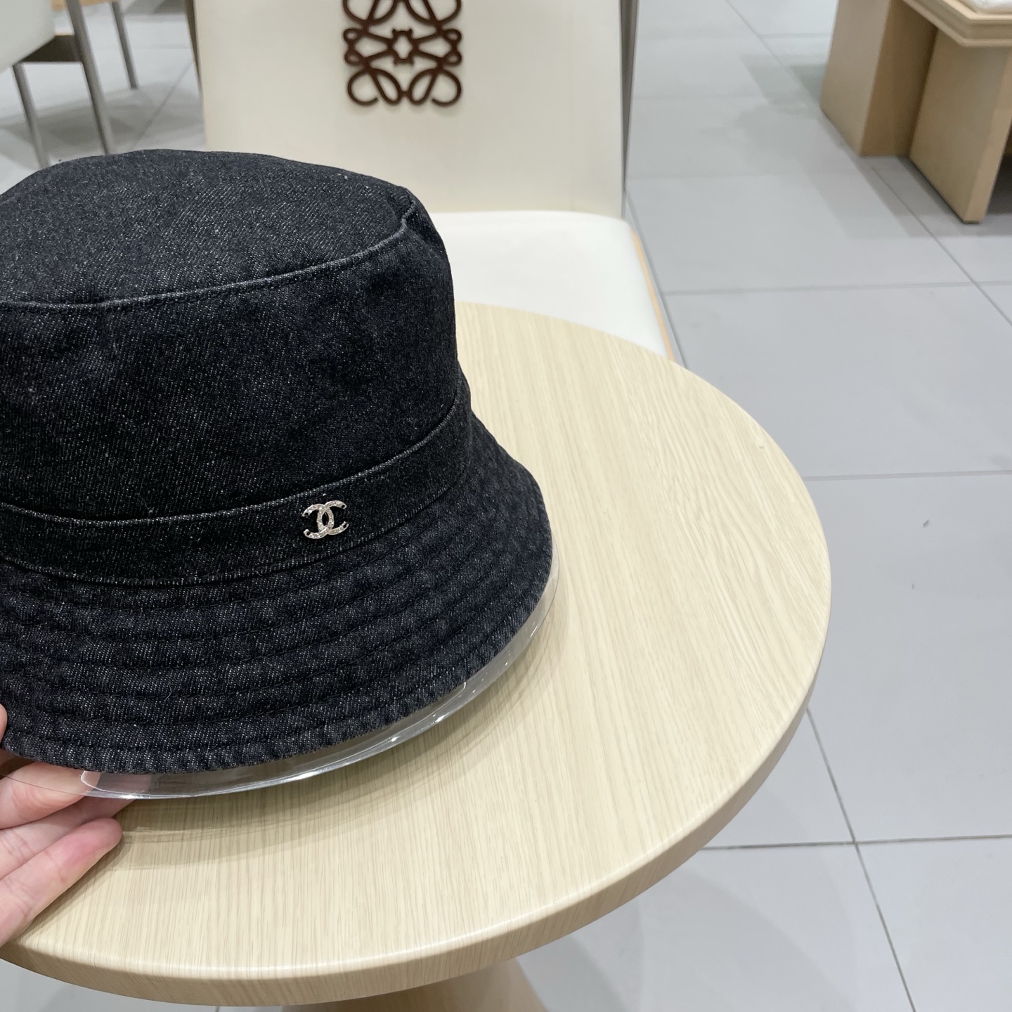  Chanel香奈儿牛仔渔夫帽，头围57cm
