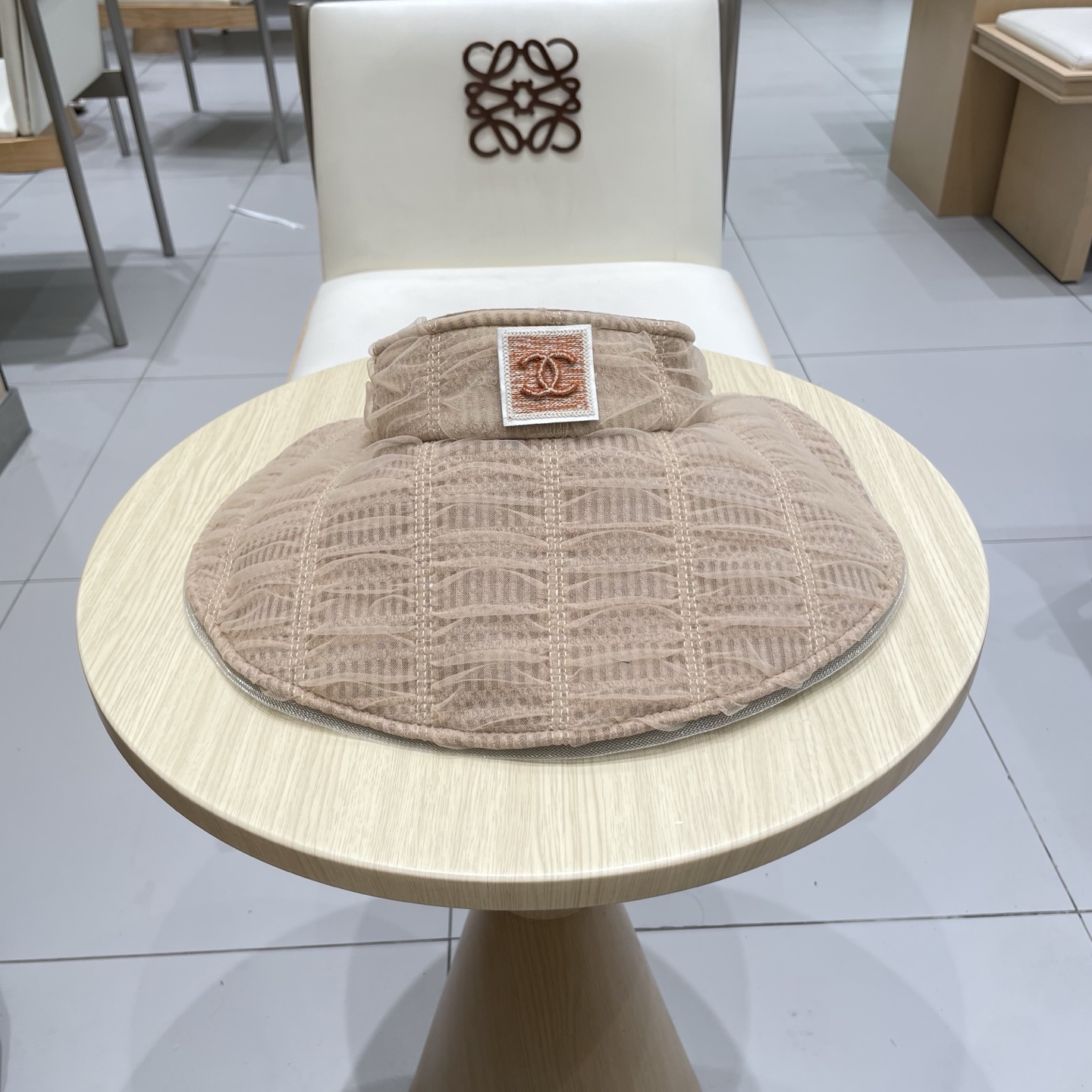  chanel香奈儿2025新春夏韩版网纱格子遮阳帽子女出游百搭显脸小折叠防晒空顶帽