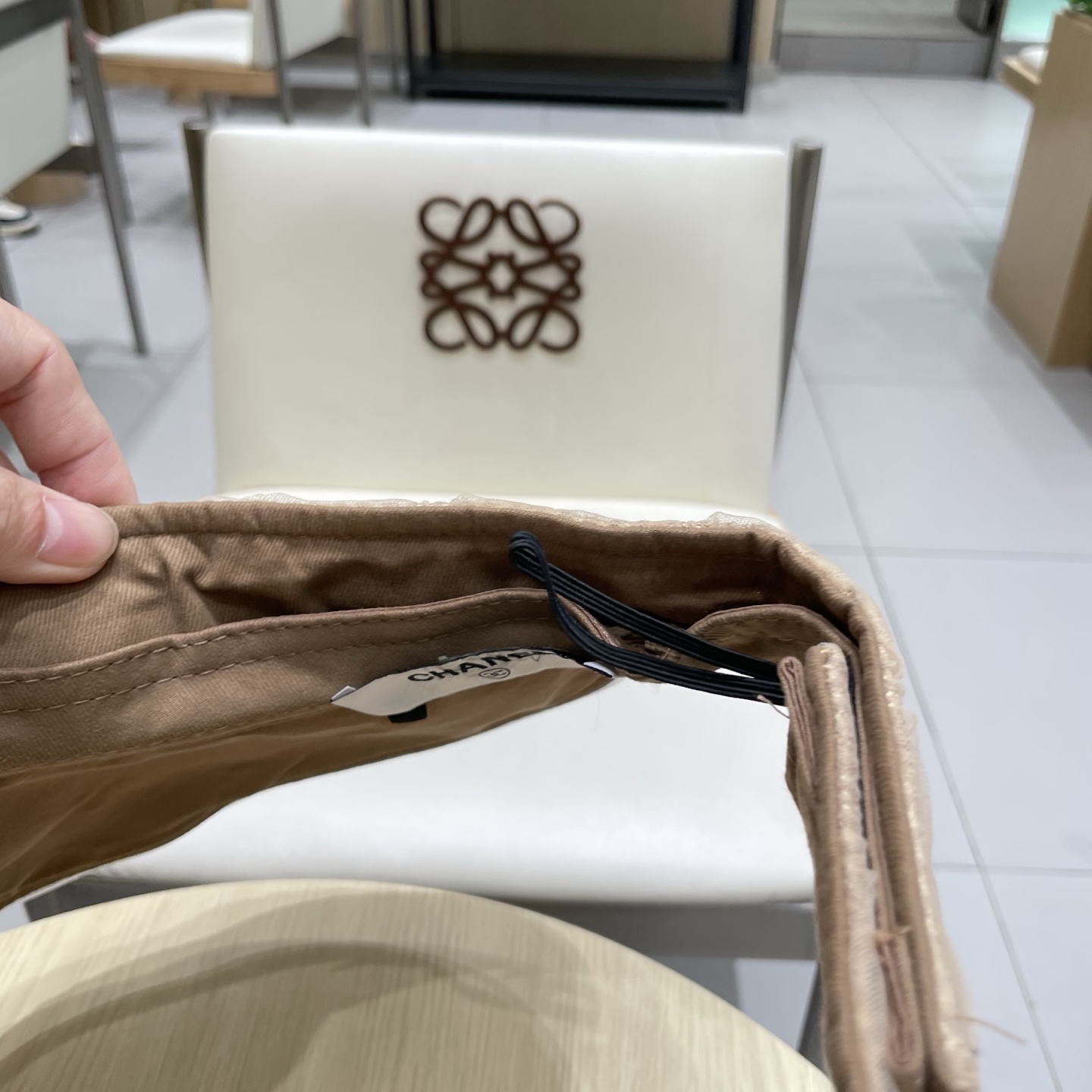  chanel香奈儿2025新春夏韩版网纱格子遮阳帽子女出游百搭显脸小折叠防晒空顶帽