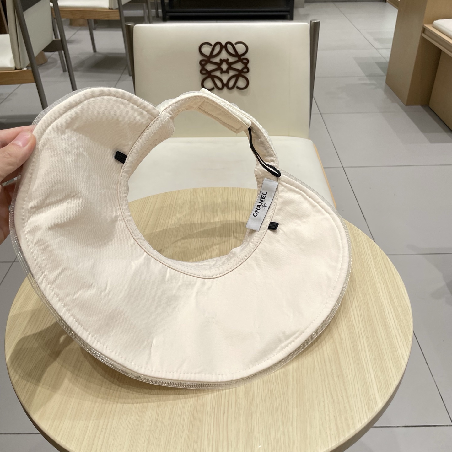  chanel香奈儿2025新春夏韩版网纱格子遮阳帽子女出游百搭显脸小折叠防晒空顶帽