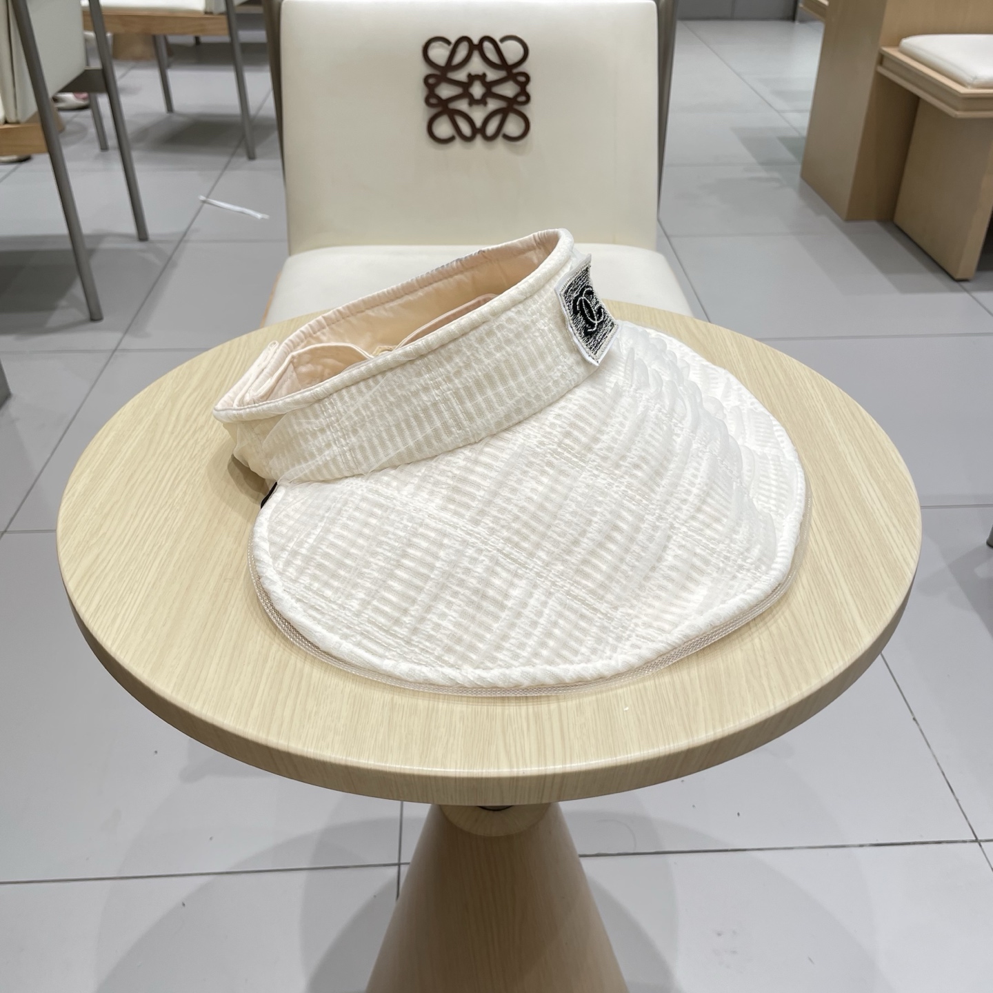  chanel香奈儿2025新春夏韩版网纱格子遮阳帽子女出游百搭显脸小折叠防晒空顶帽