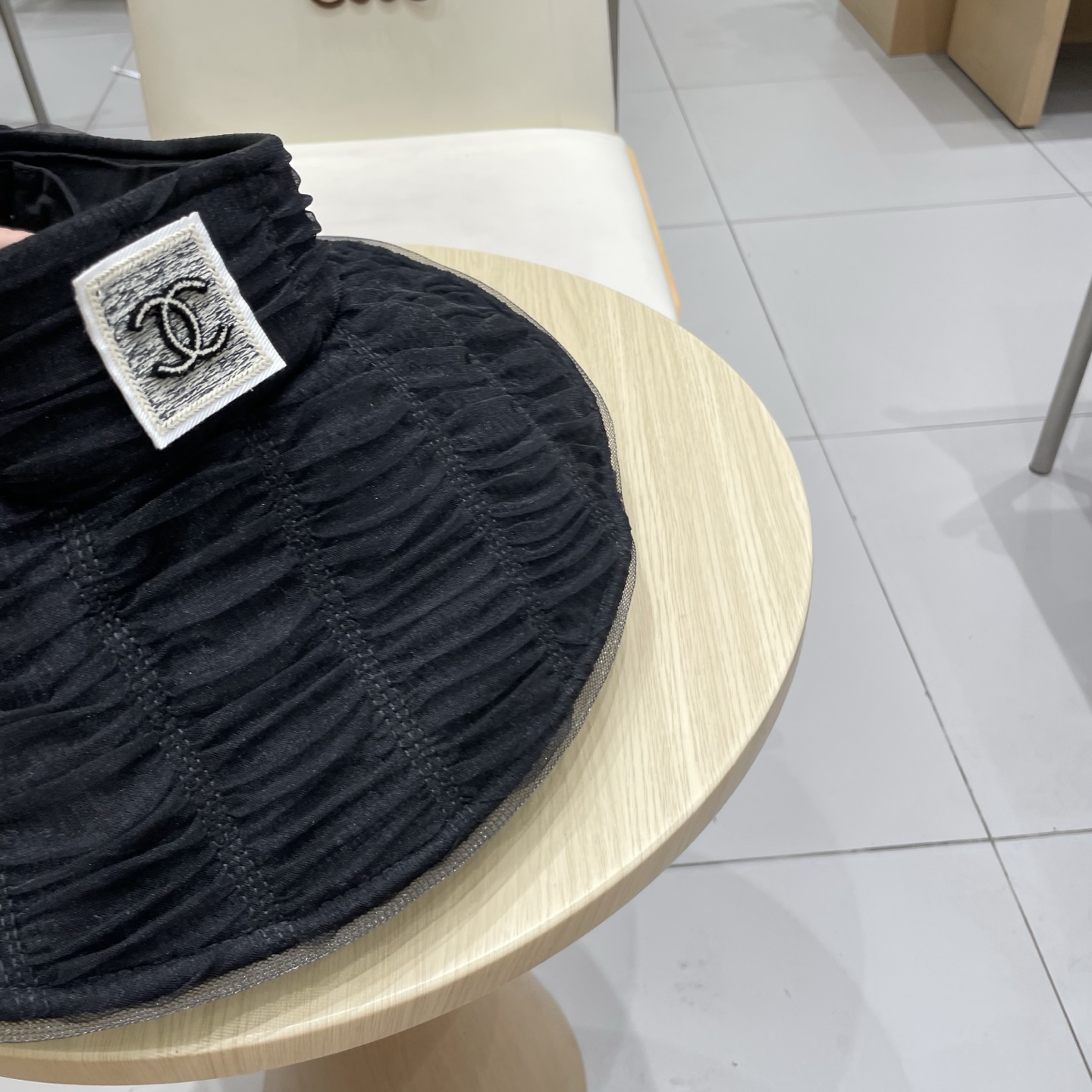  chanel香奈儿2025新春夏韩版网纱格子遮阳帽子女出游百搭显脸小折叠防晒空顶帽