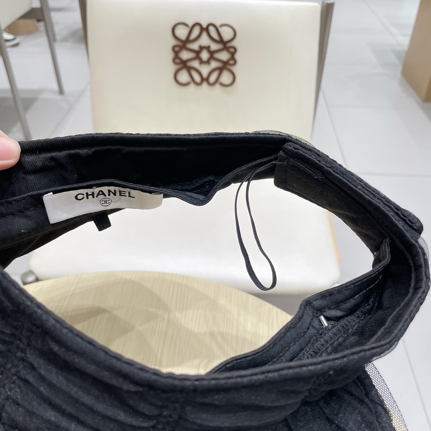  chanel香奈儿2025新春夏韩版网纱格子遮阳帽子女出游百搭显脸小折叠防晒空顶帽