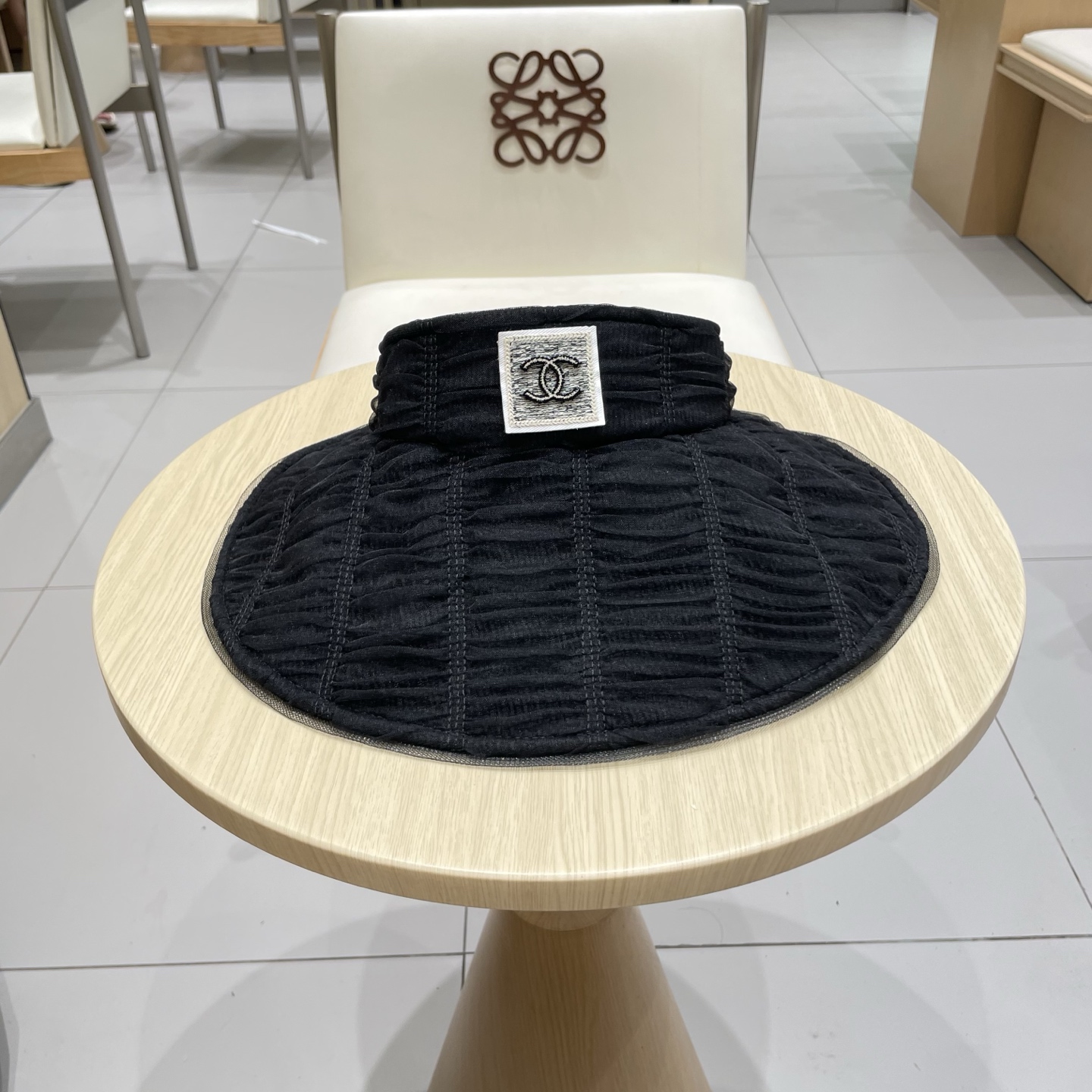  chanel香奈儿2025新春夏韩版网纱格子遮阳帽子女出游百搭显脸小折叠防晒空顶帽