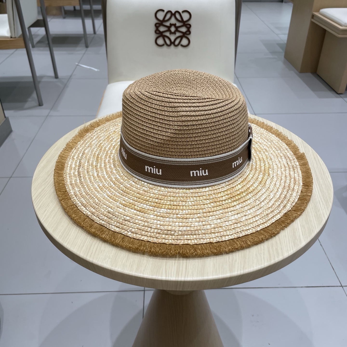  缪缪miumiu新款巴拿马草帽，高级定制，名媛风，夏季防晒防紫外线，出行必备，百搭好看