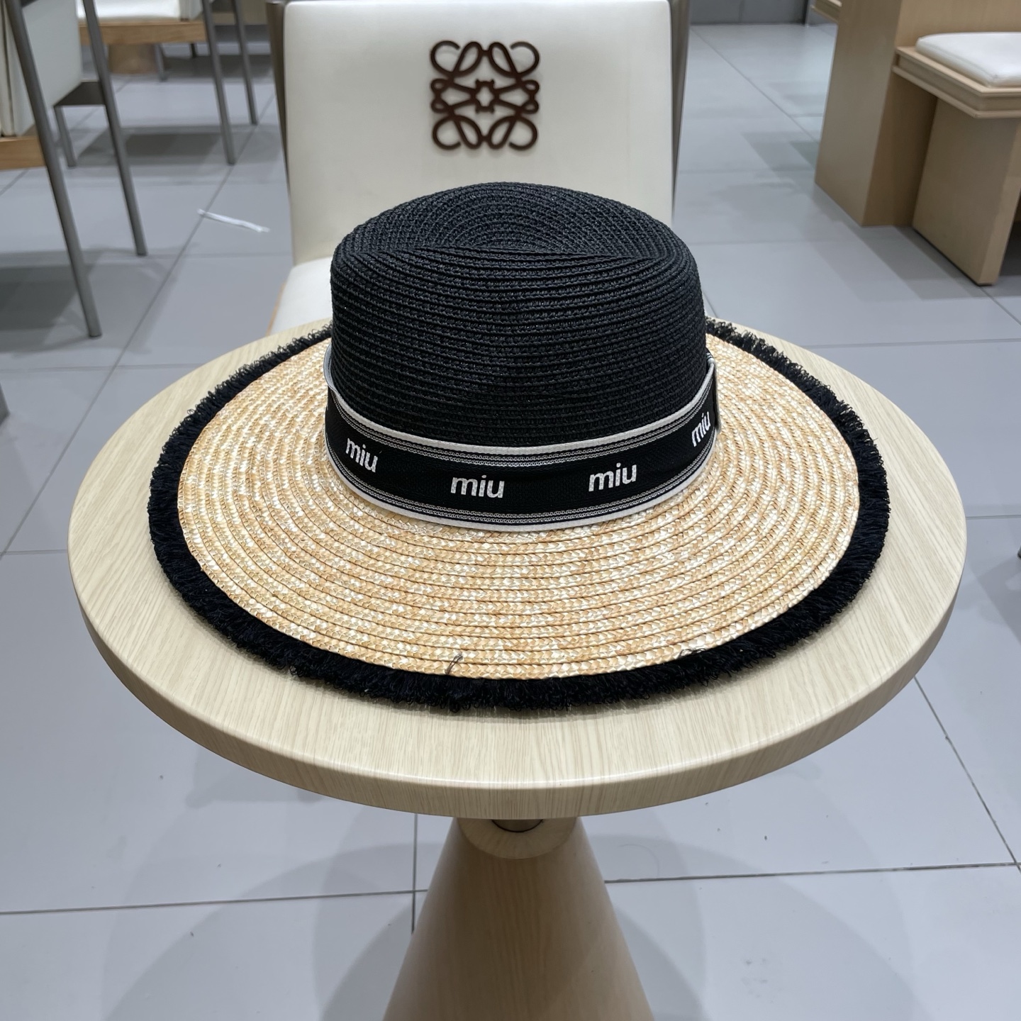  缪缪miumiu新款巴拿马草帽，高级定制，名媛风，夏季防晒防紫外线，出行必备，百搭好看