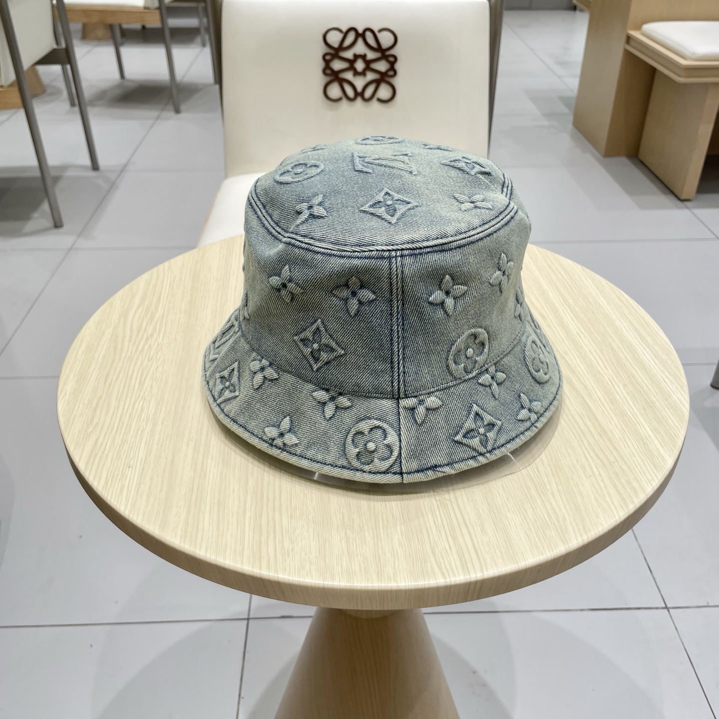  LV路易威登新款牛仔渔夫帽，头围57cm 男女通用