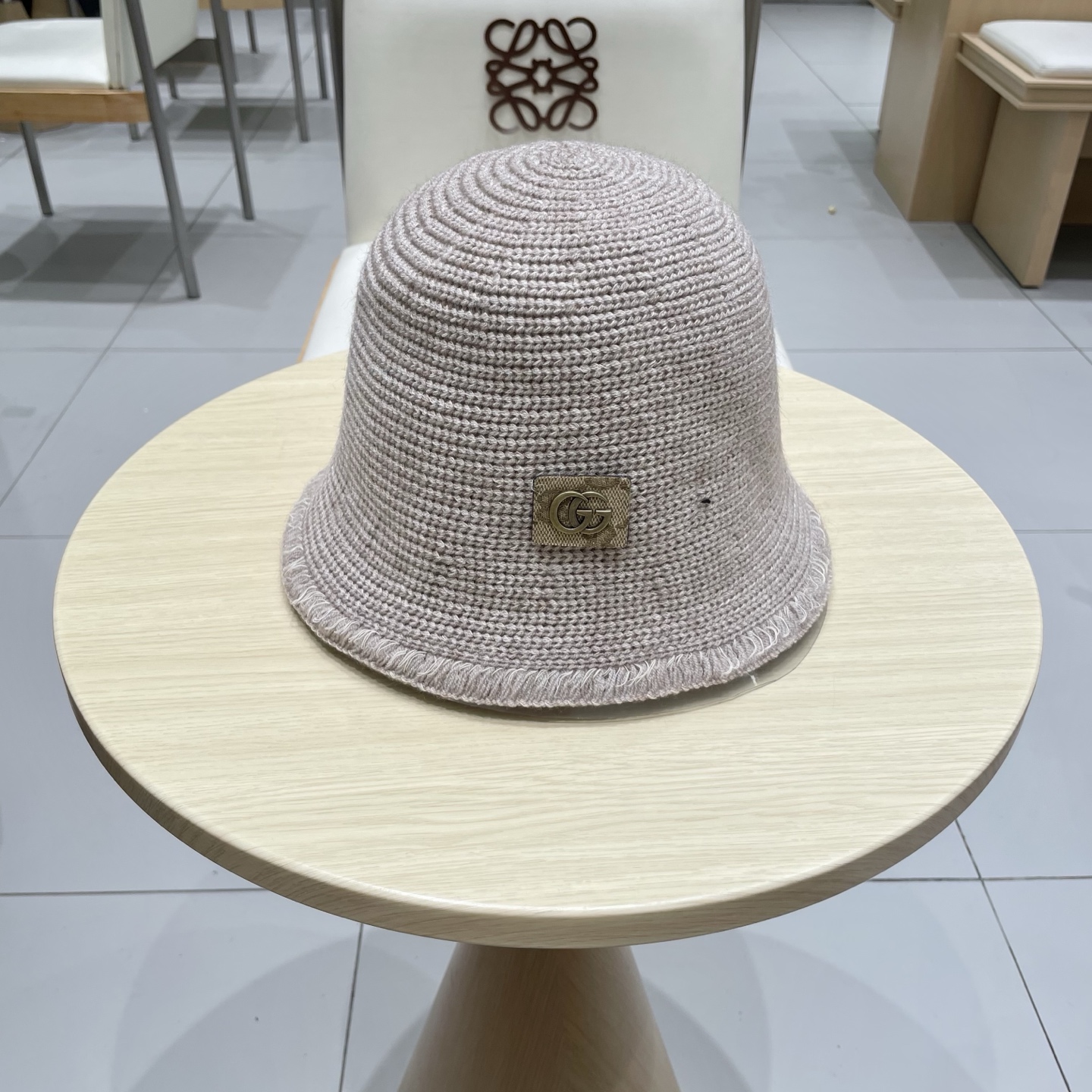 gucci古奇金晨同款遮阳防紫外线渔夫帽子女可折叠文艺系带防晒显脸小盆帽潮